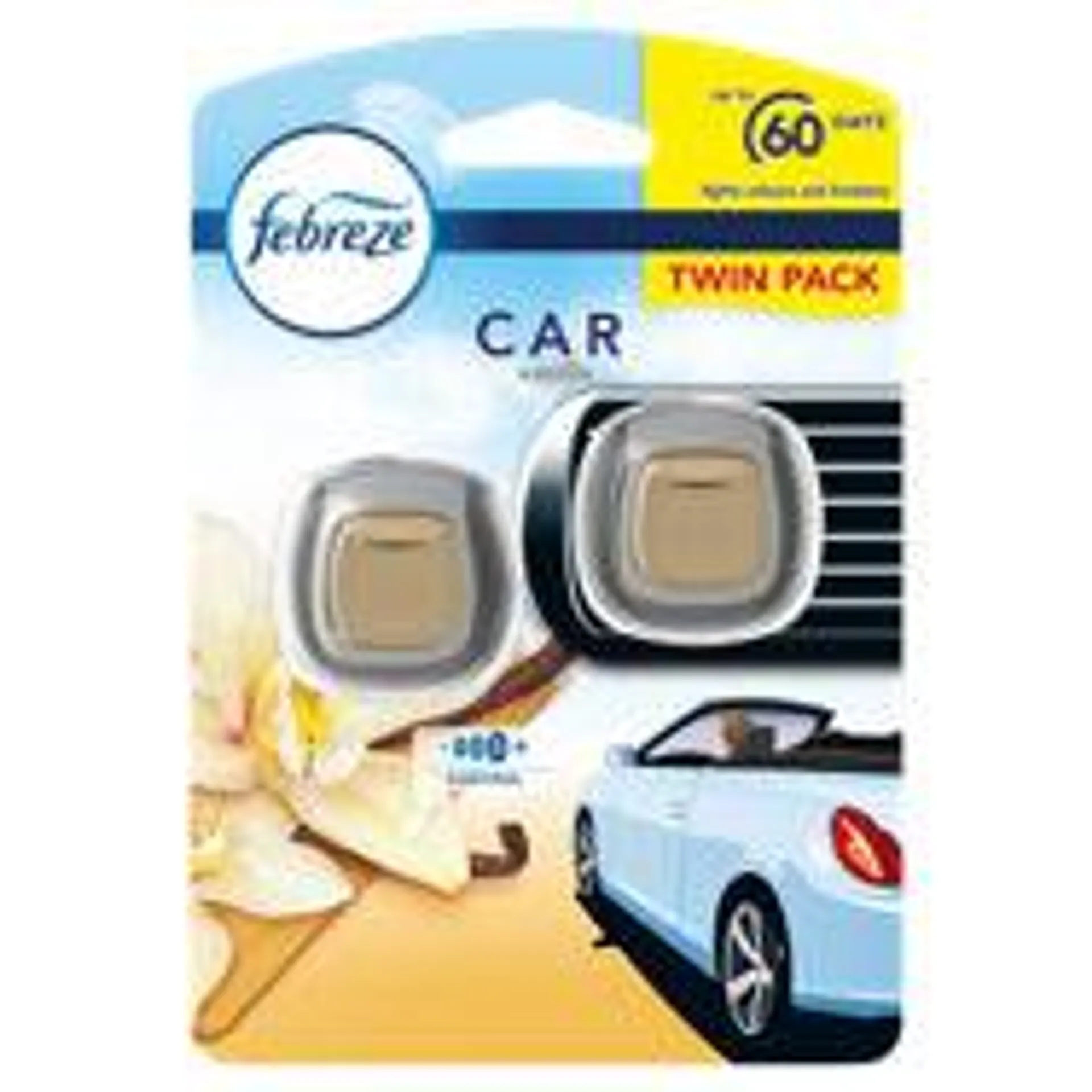 Febreze Air Freshener Car Clip Refill Vanilla 2 Unit