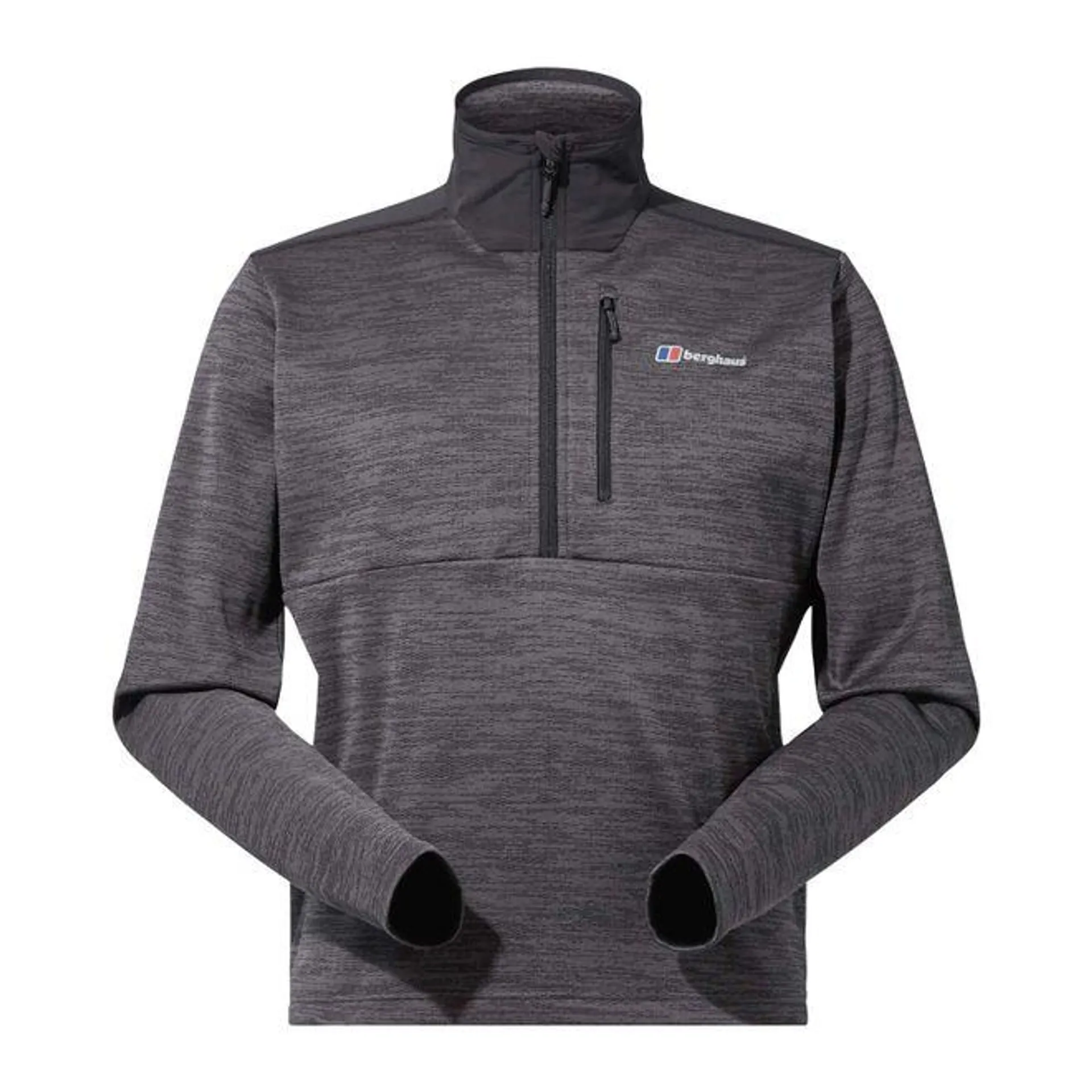 Berghaus Thraskii Half Zip Fleece Top in Grey black