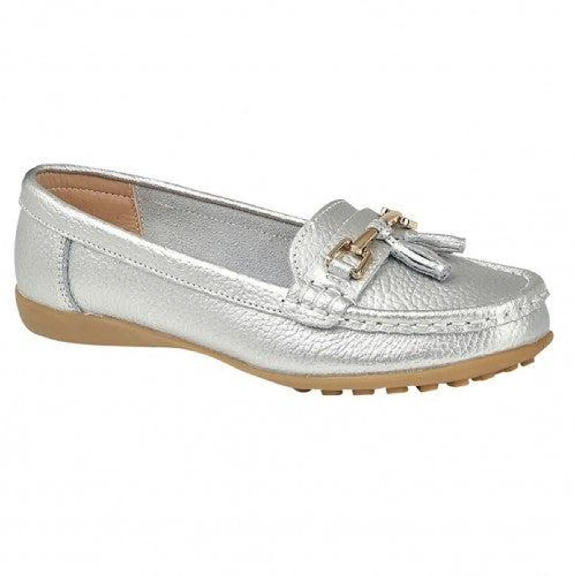 Boulevard Womens/Ladies Action Leather Tassle Loafers