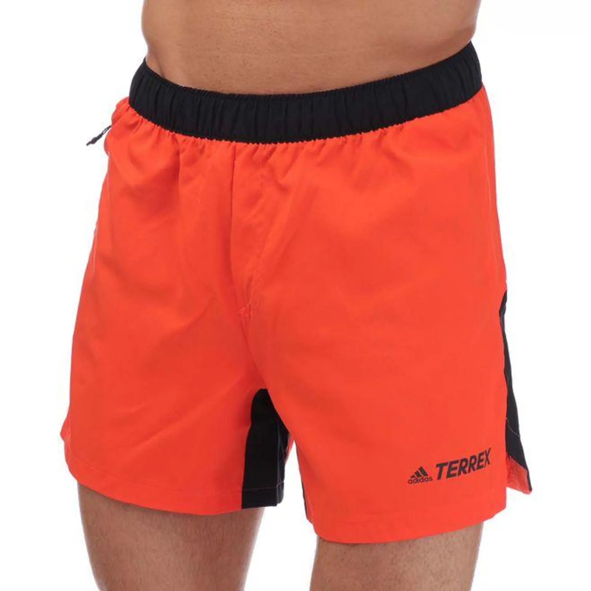 adidas Mens Trail Shorts in Orange