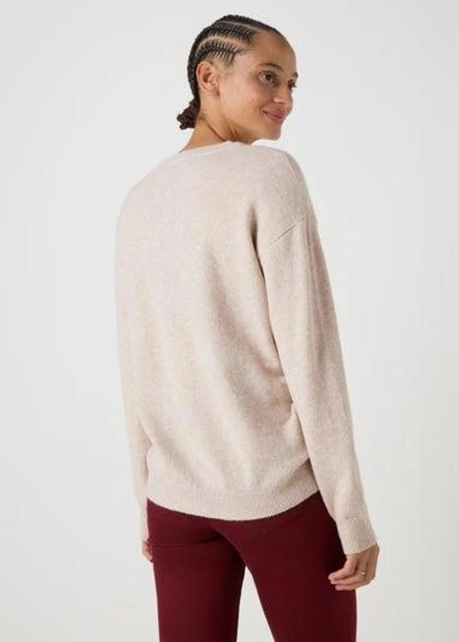 Joyful Cream Jingle Sequin Jumper