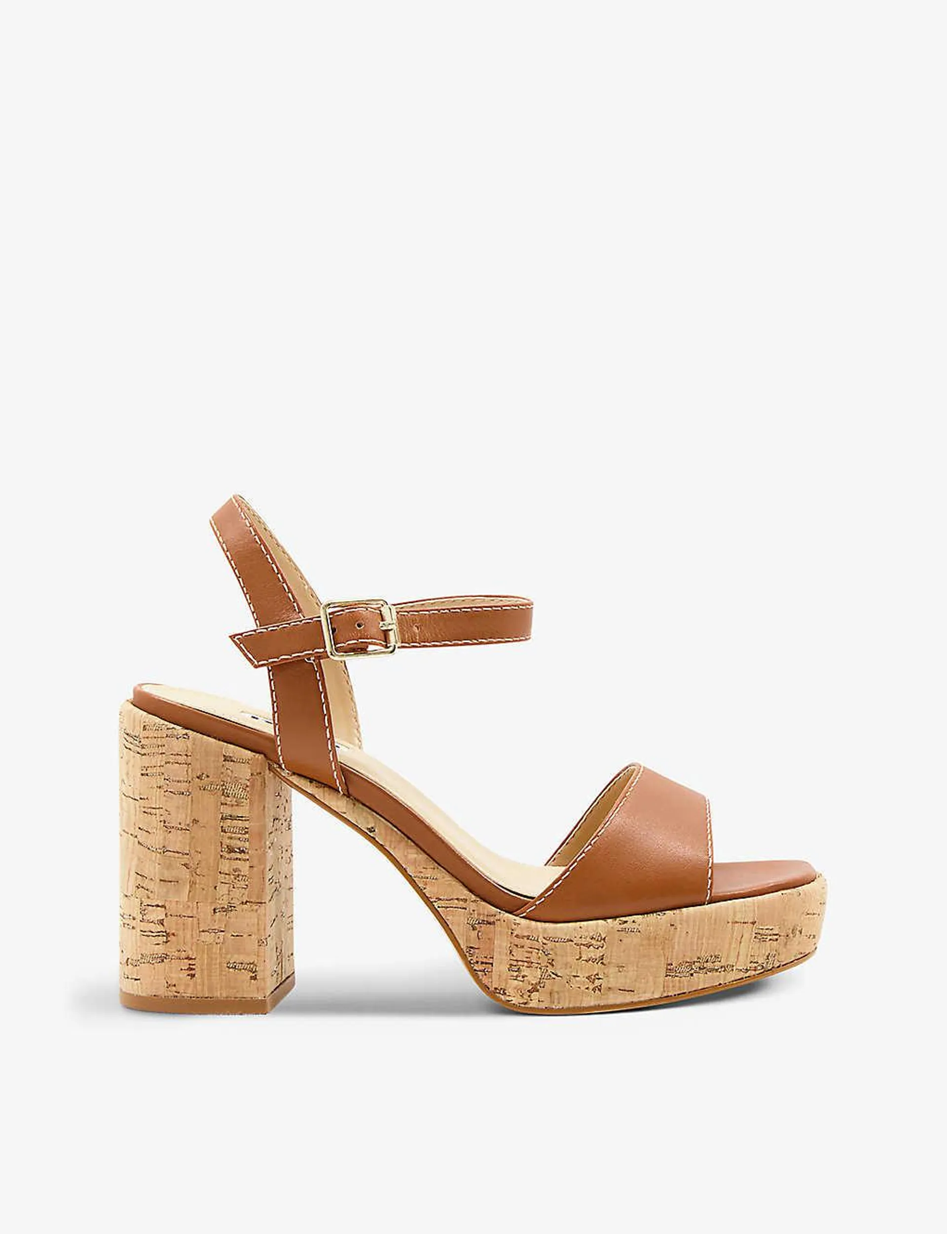 Jodi cork-heel platform leather sandals