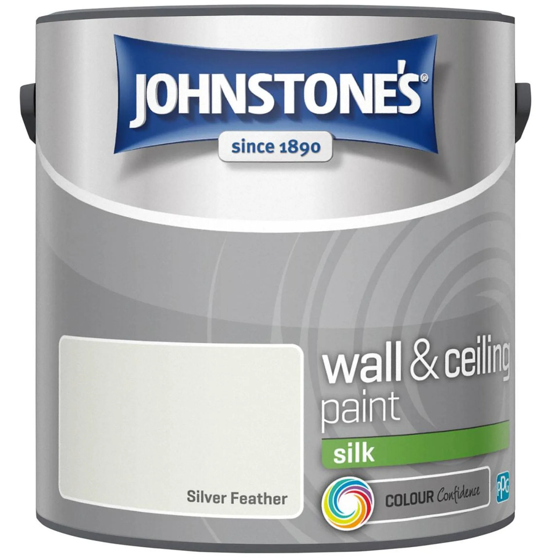 Johnstone's Paint Vinyl Silk Emulsion 2.5L - Silver Feather