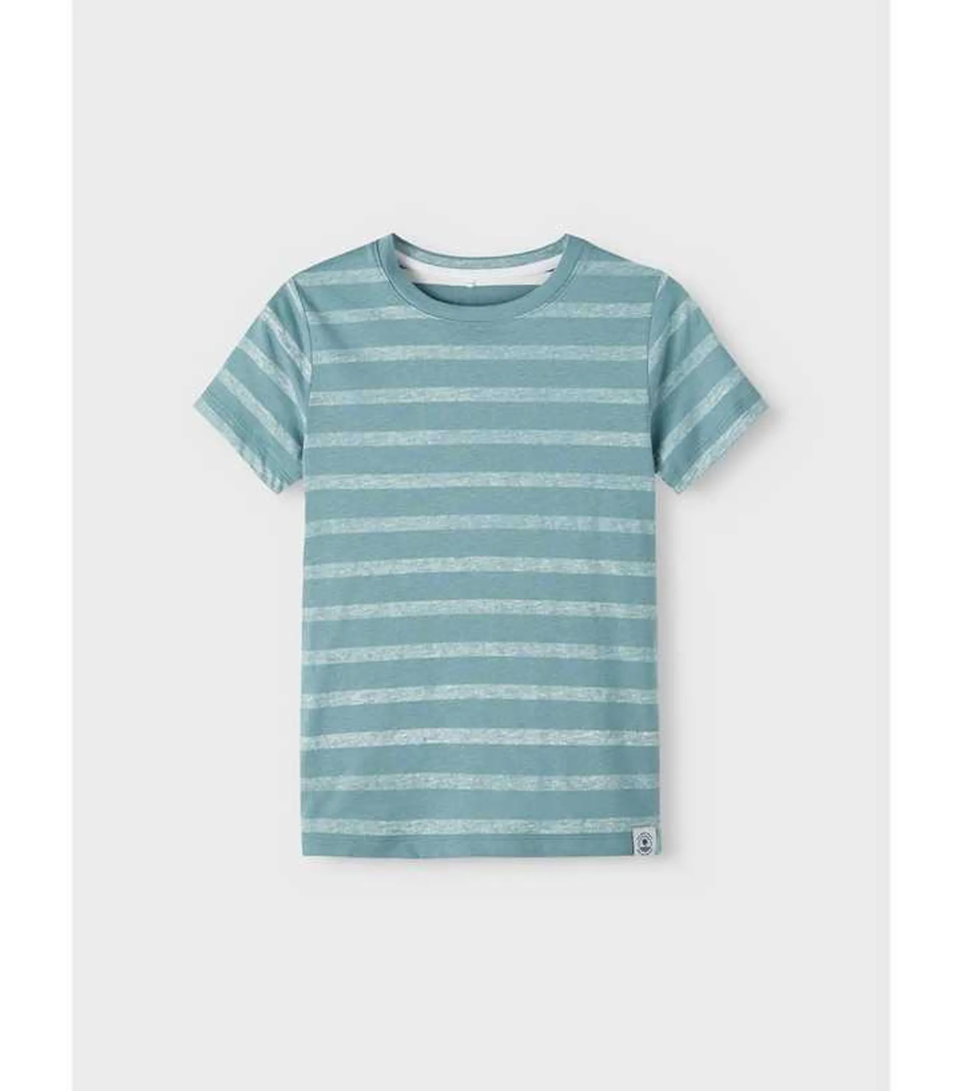 Name It Blue Stripe Crew Neck T-Shirt