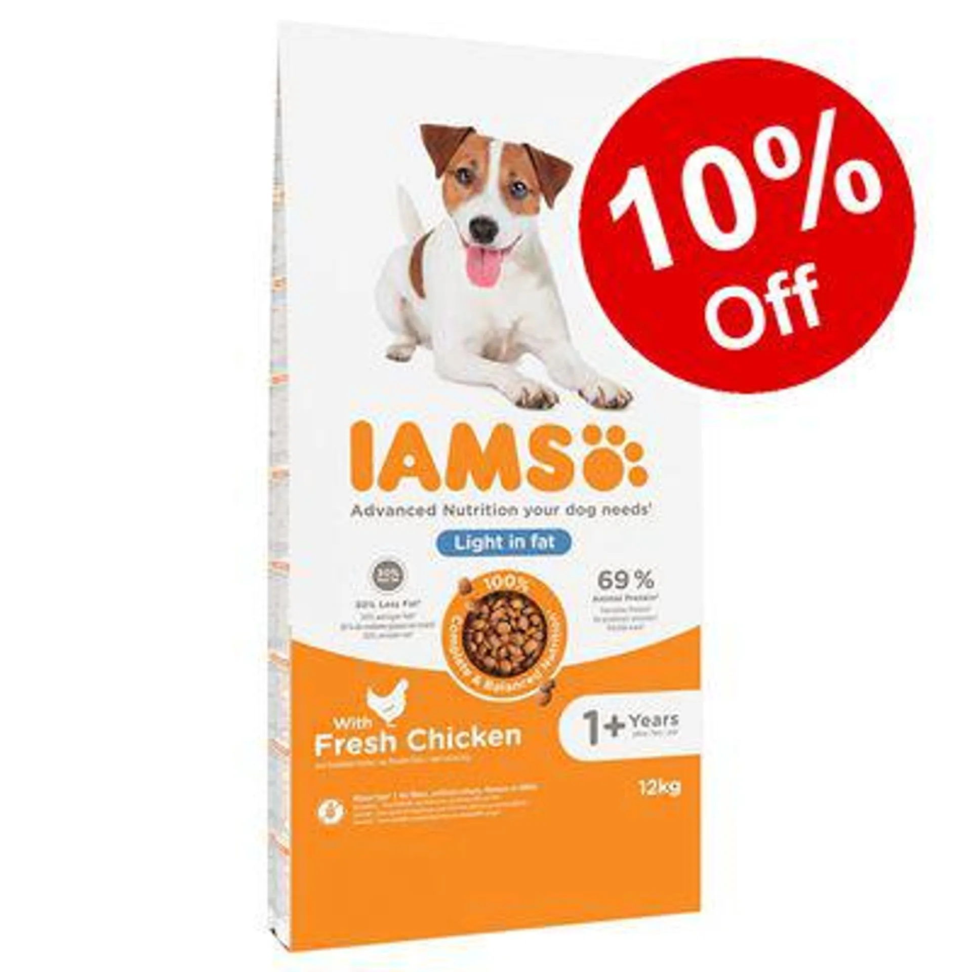 12kg IAMS for Vitality Senior/Adult Dry Dog Food - 10% Off! *
