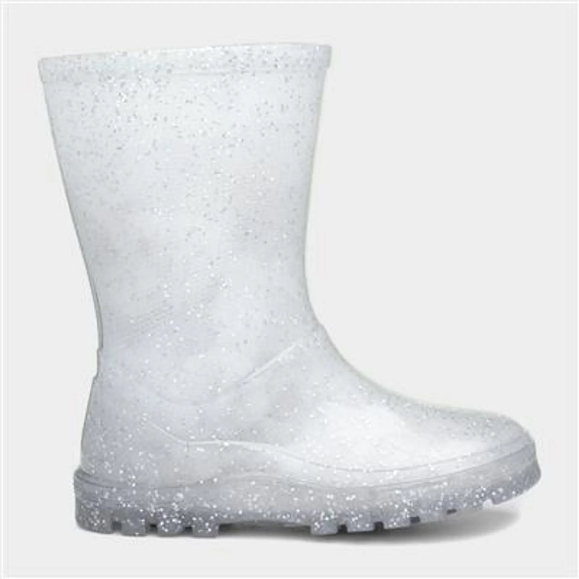 Puddle Kids Silver Glitter Welly