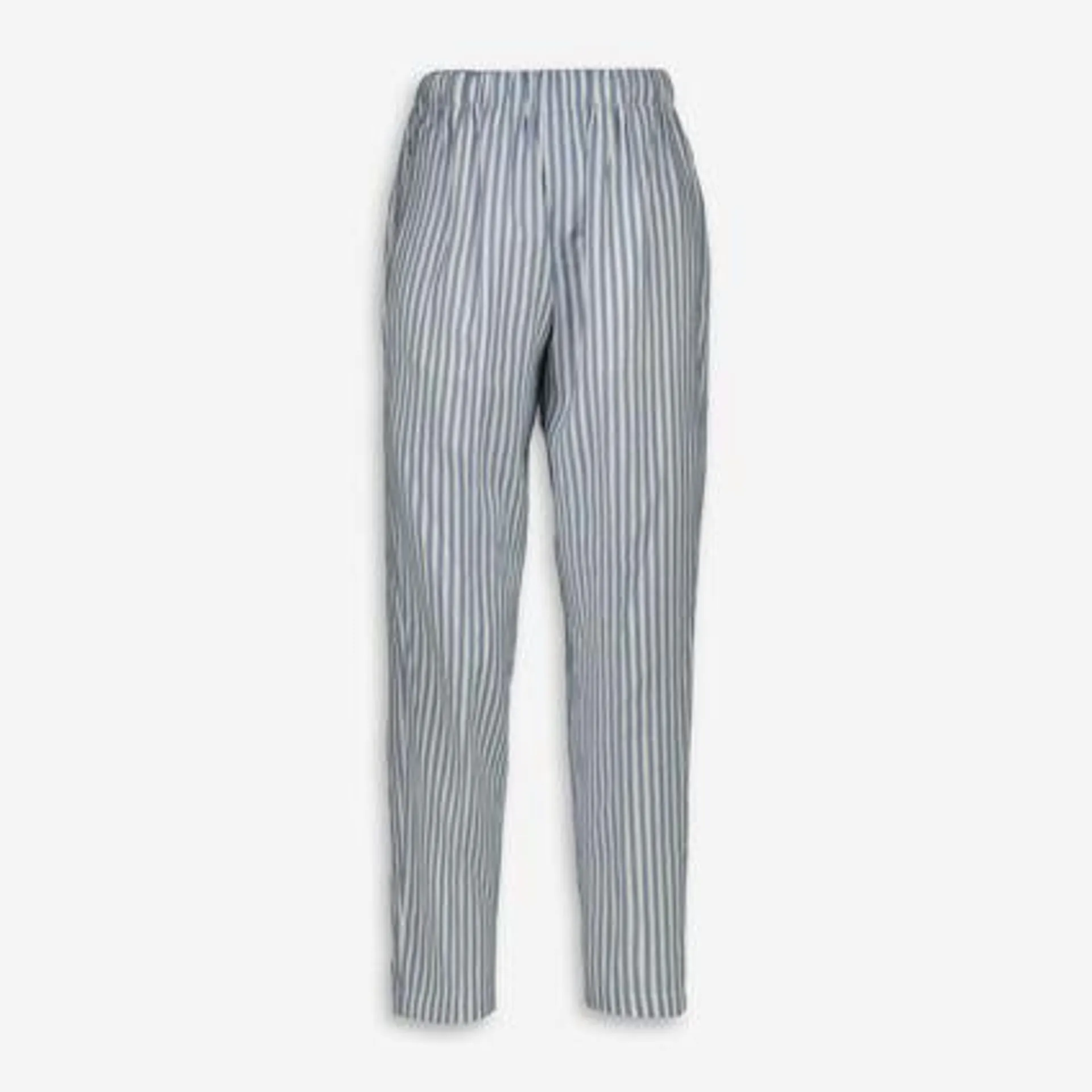 Blue Virgin Wool Striped Trousers