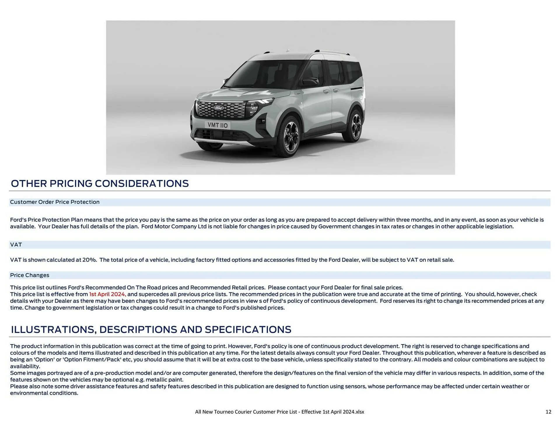 Ford leaflet from 6 April to 30 September 2024 - Catalogue Page 12