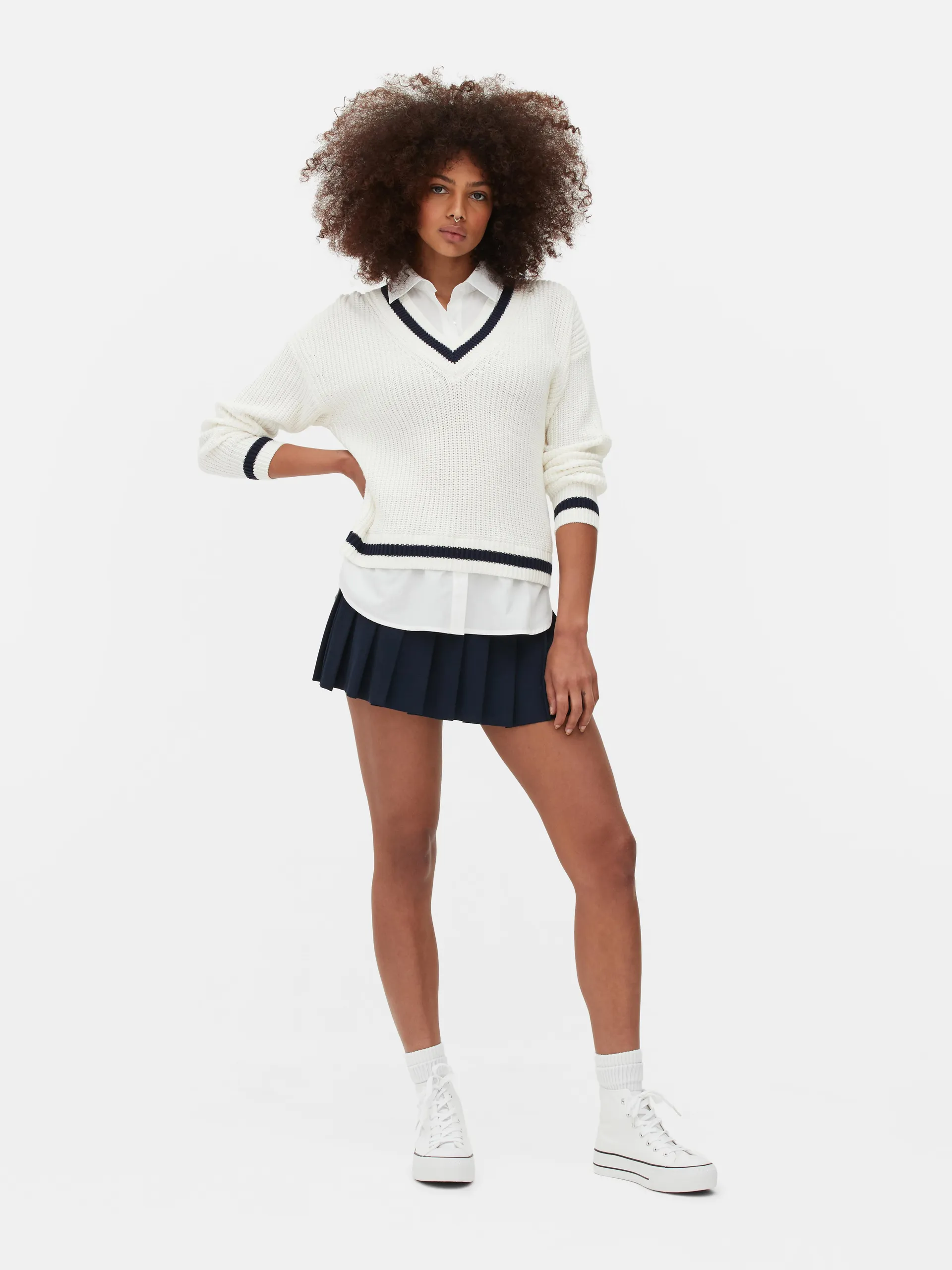 Two-in-One Collegiate Shirt and Jumper