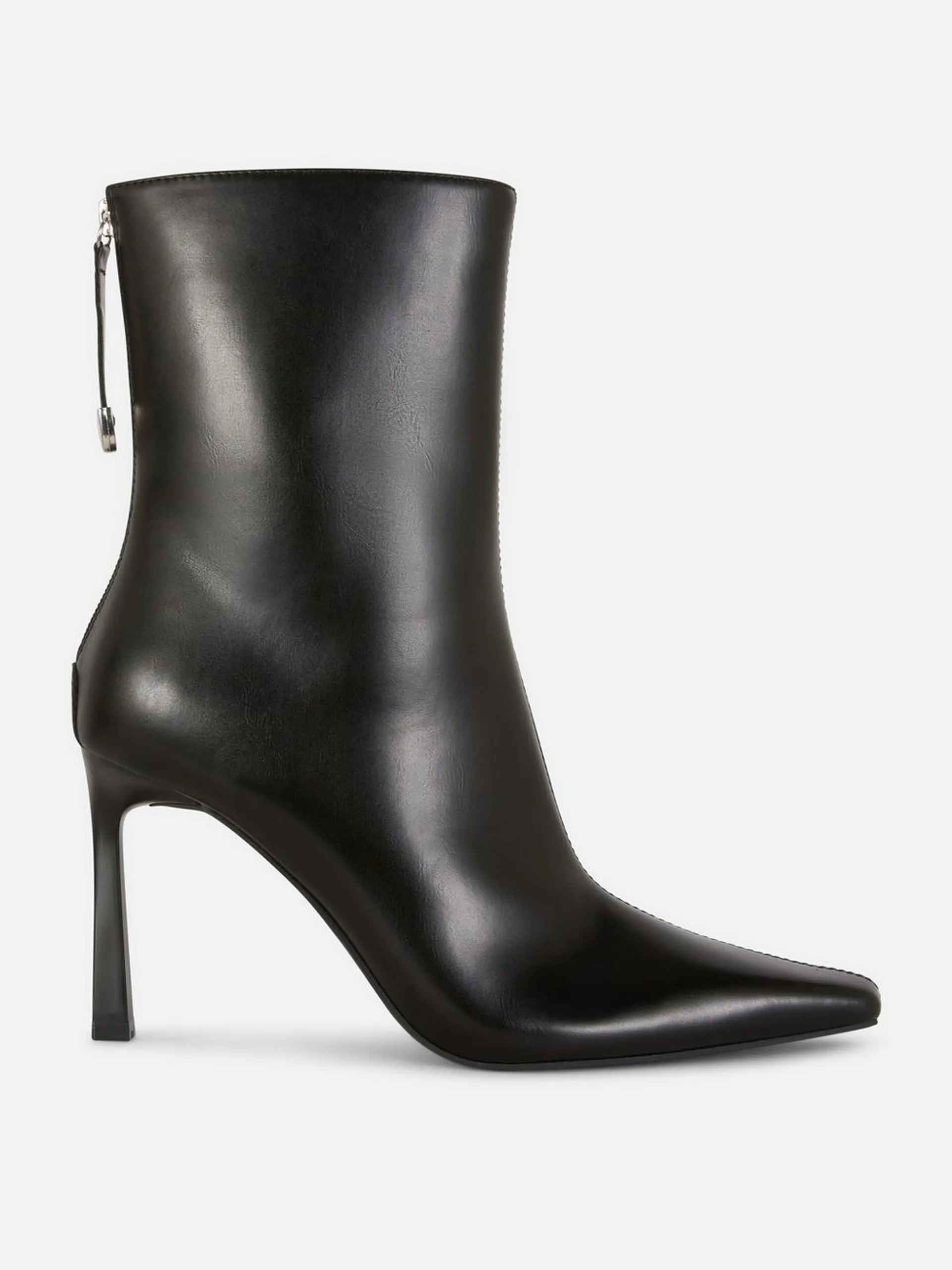 Zip-Up Stiletto Ankle Boots