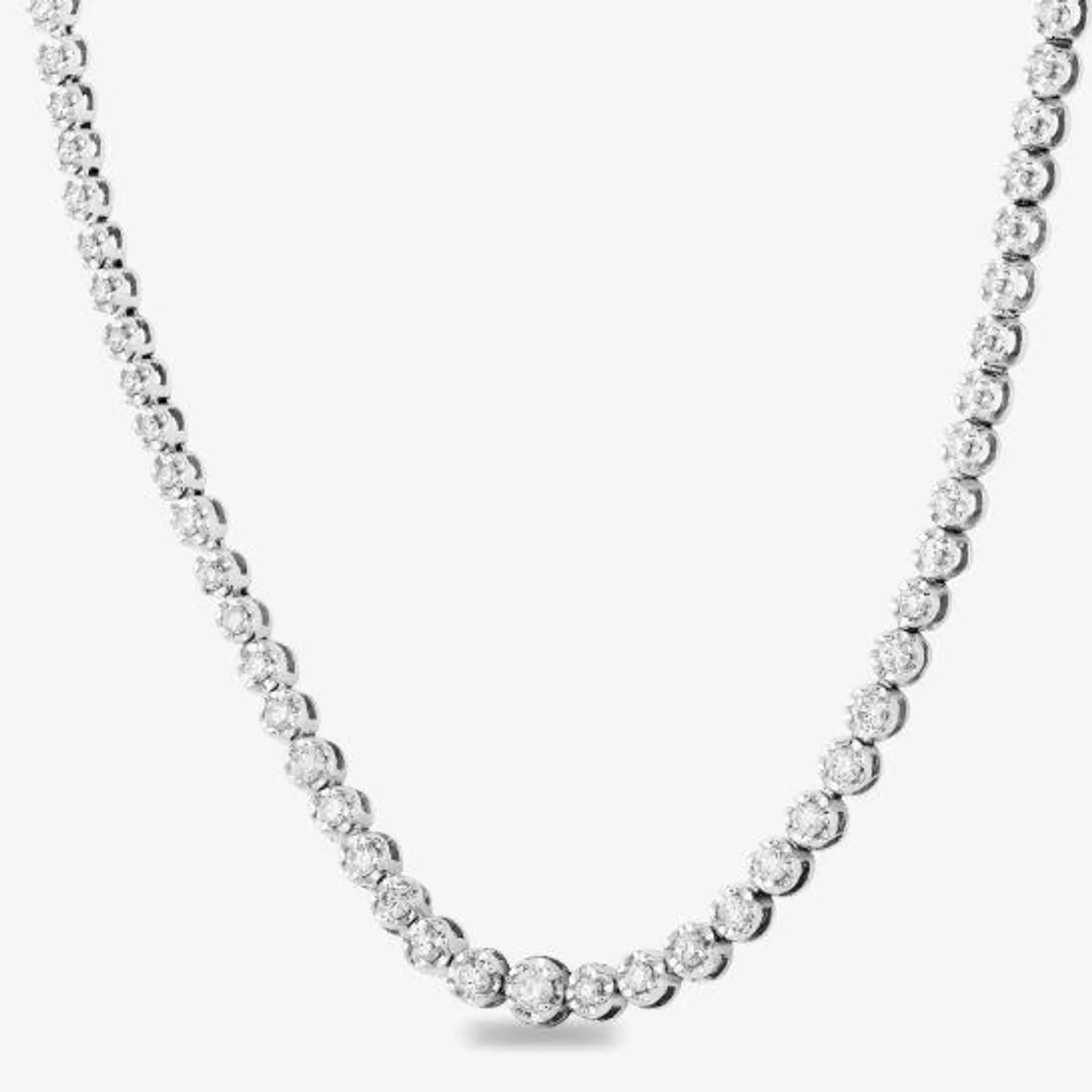 9ct White Gold 1.00ct Diamond 16 Inch Necklace THN25518-100