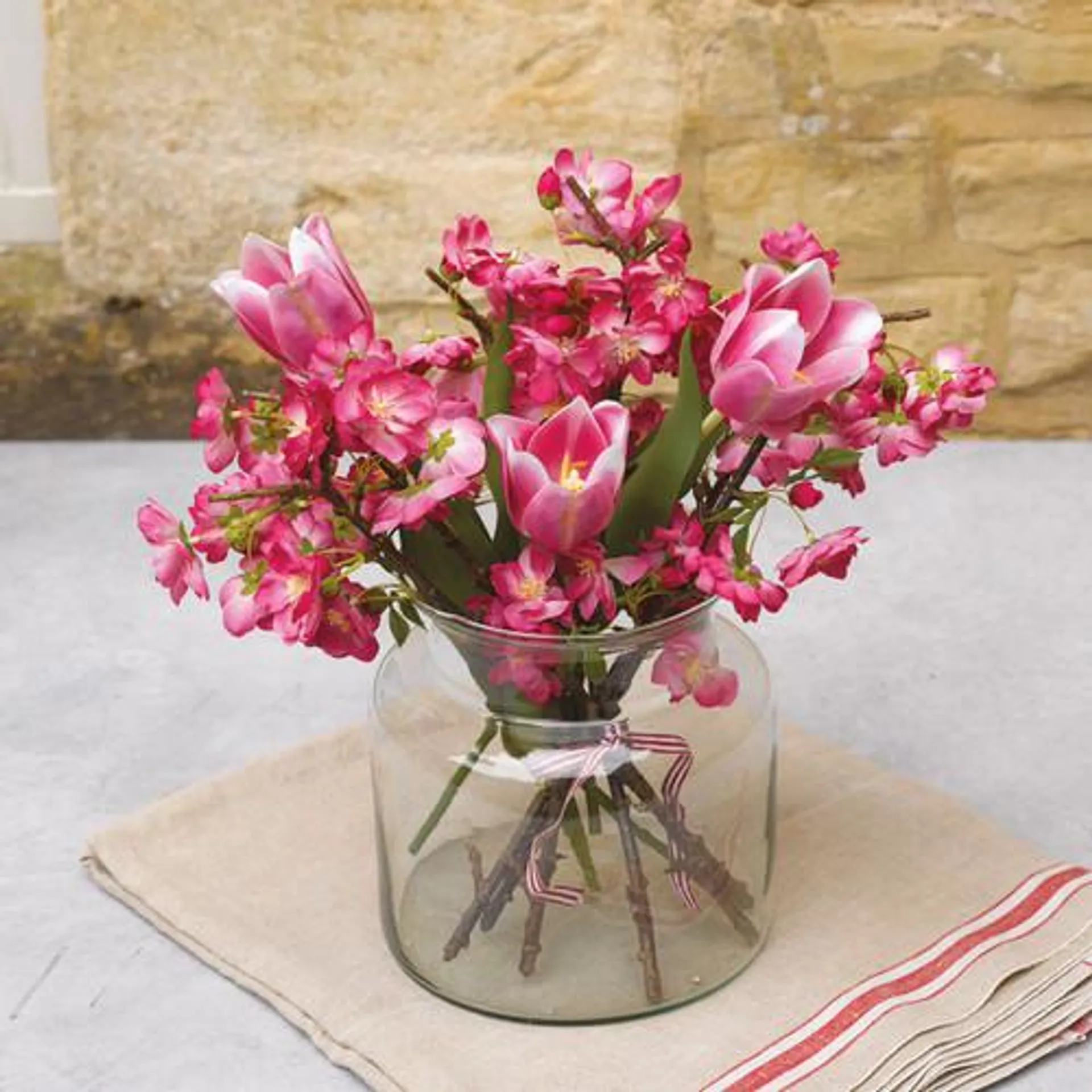 Nora Pink Ombre Tulip Stem