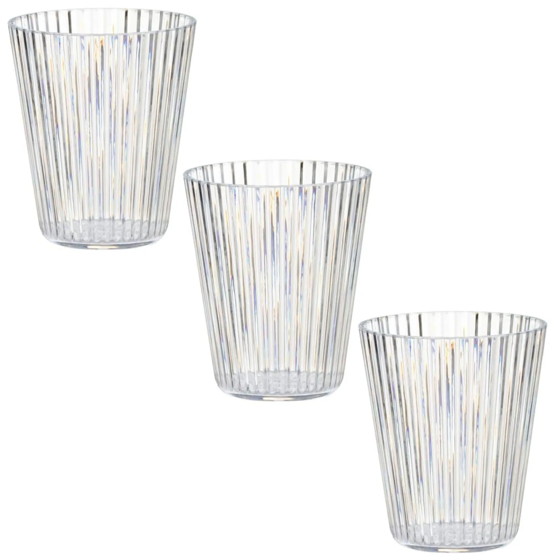 Plastic Rib Tumblers 3pk