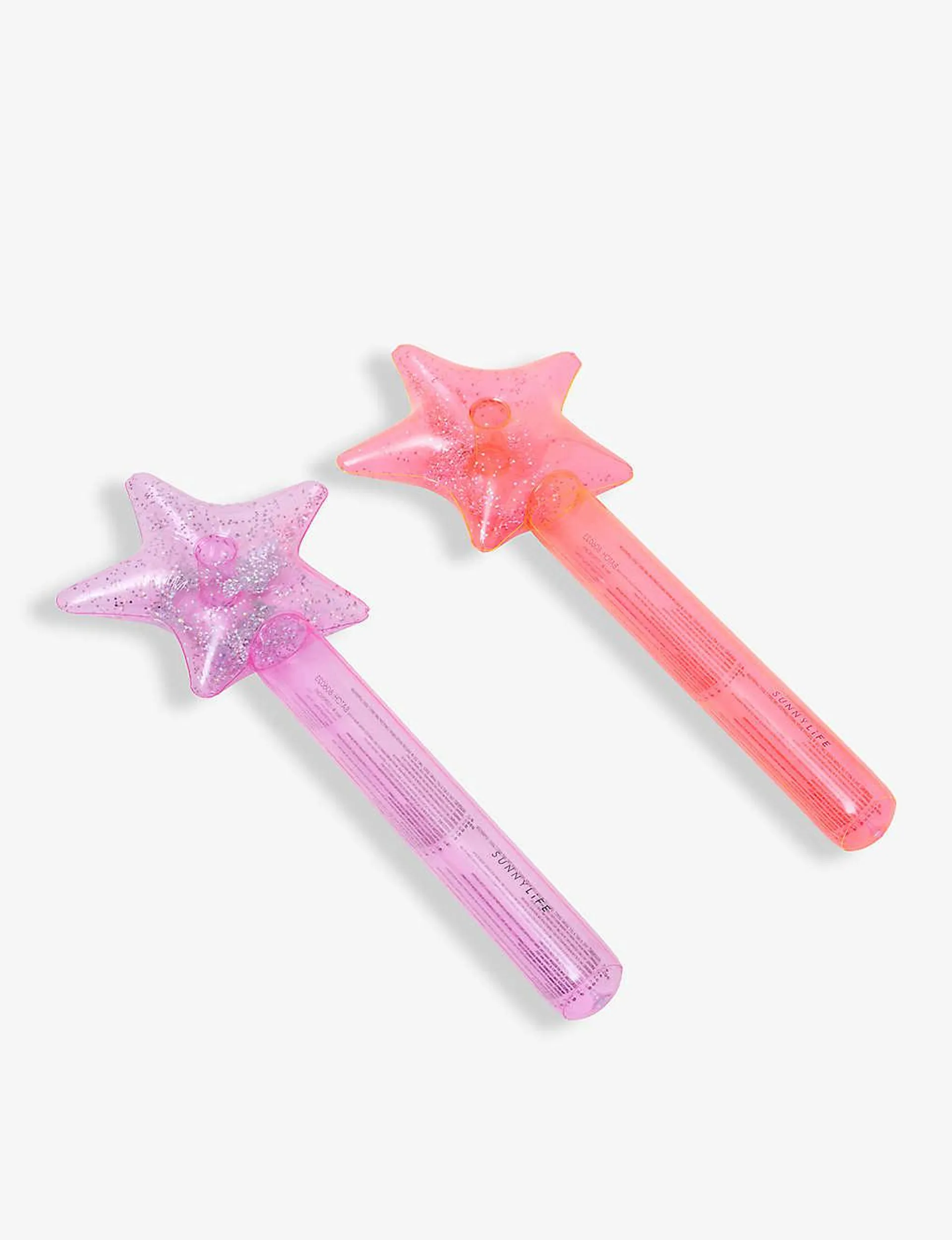 Glitter star-shaped inflatable pool float pack of two 100cm