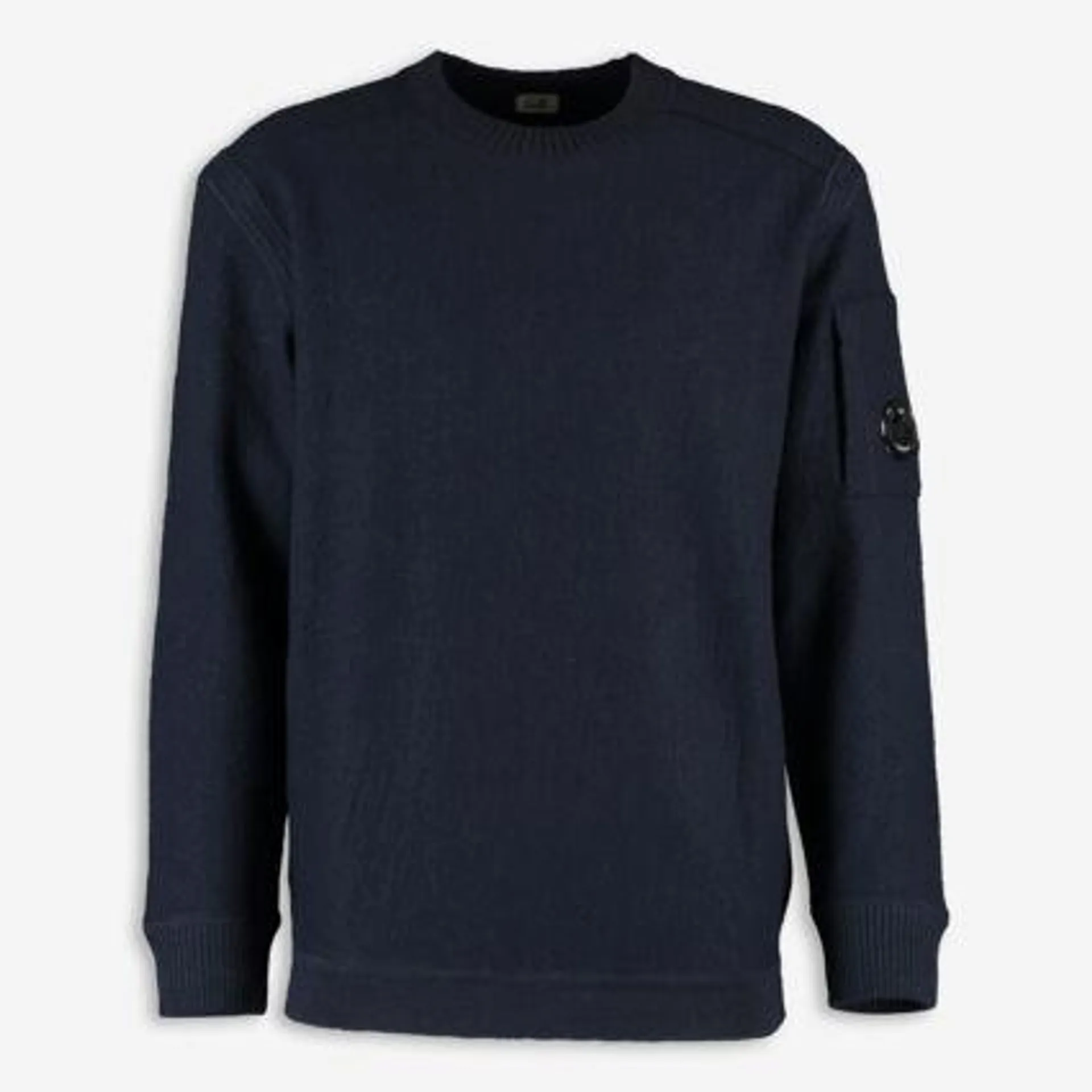 Navy Wool Crew Jumper