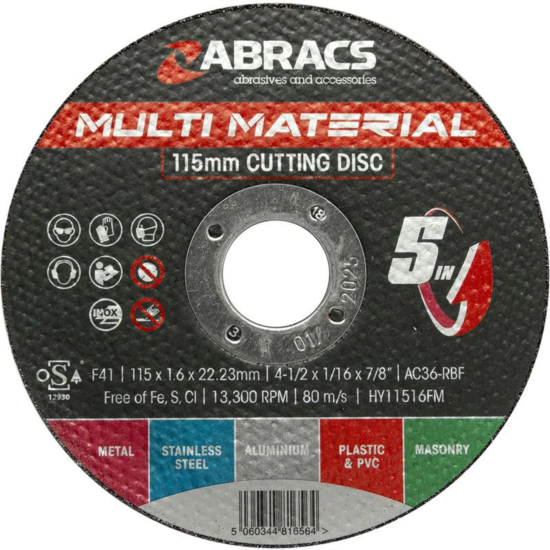 Abracs Multi Purpose Cutting Disc 115 x 1.6 x 22mm