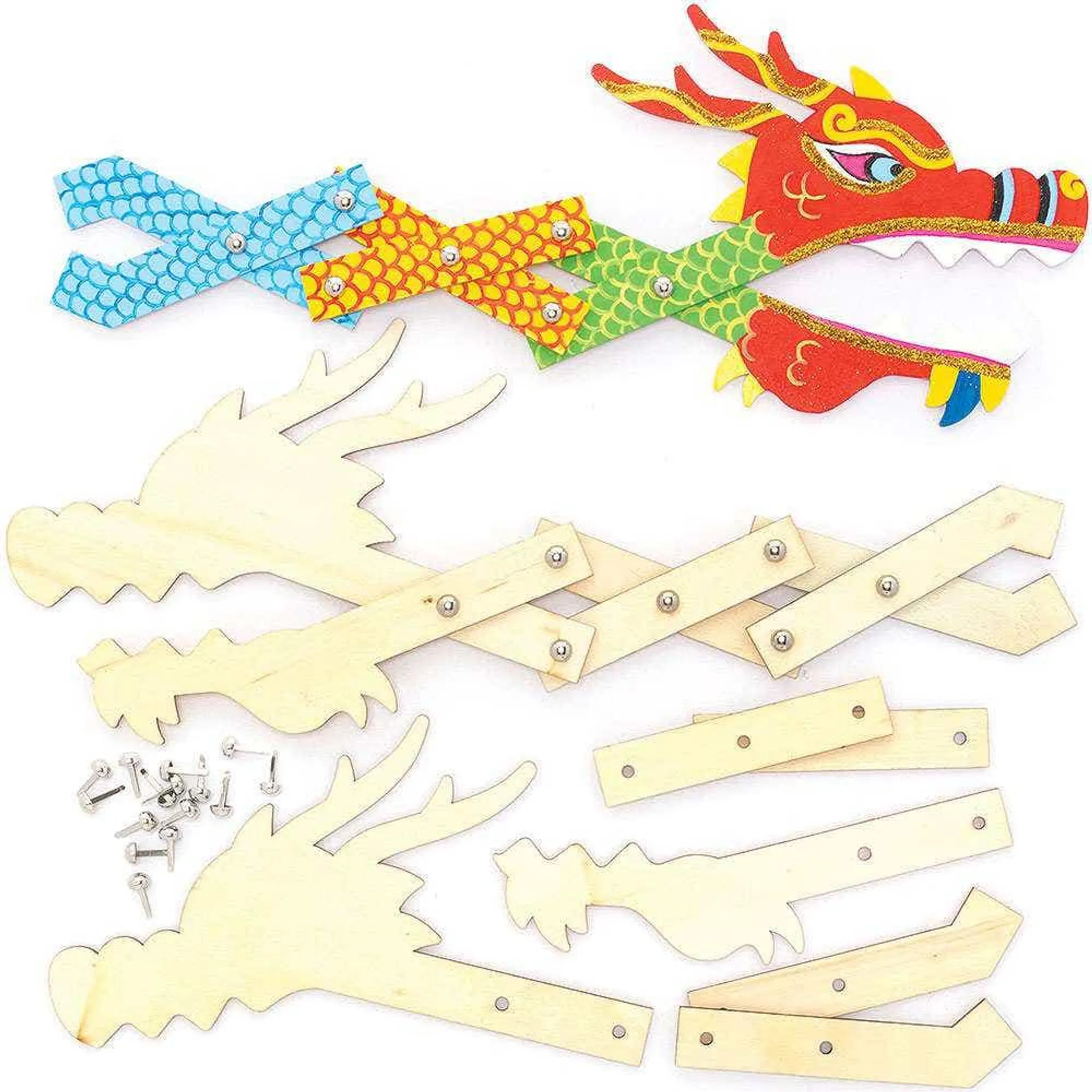 Dragon Wooden Extendable Puppet Kits