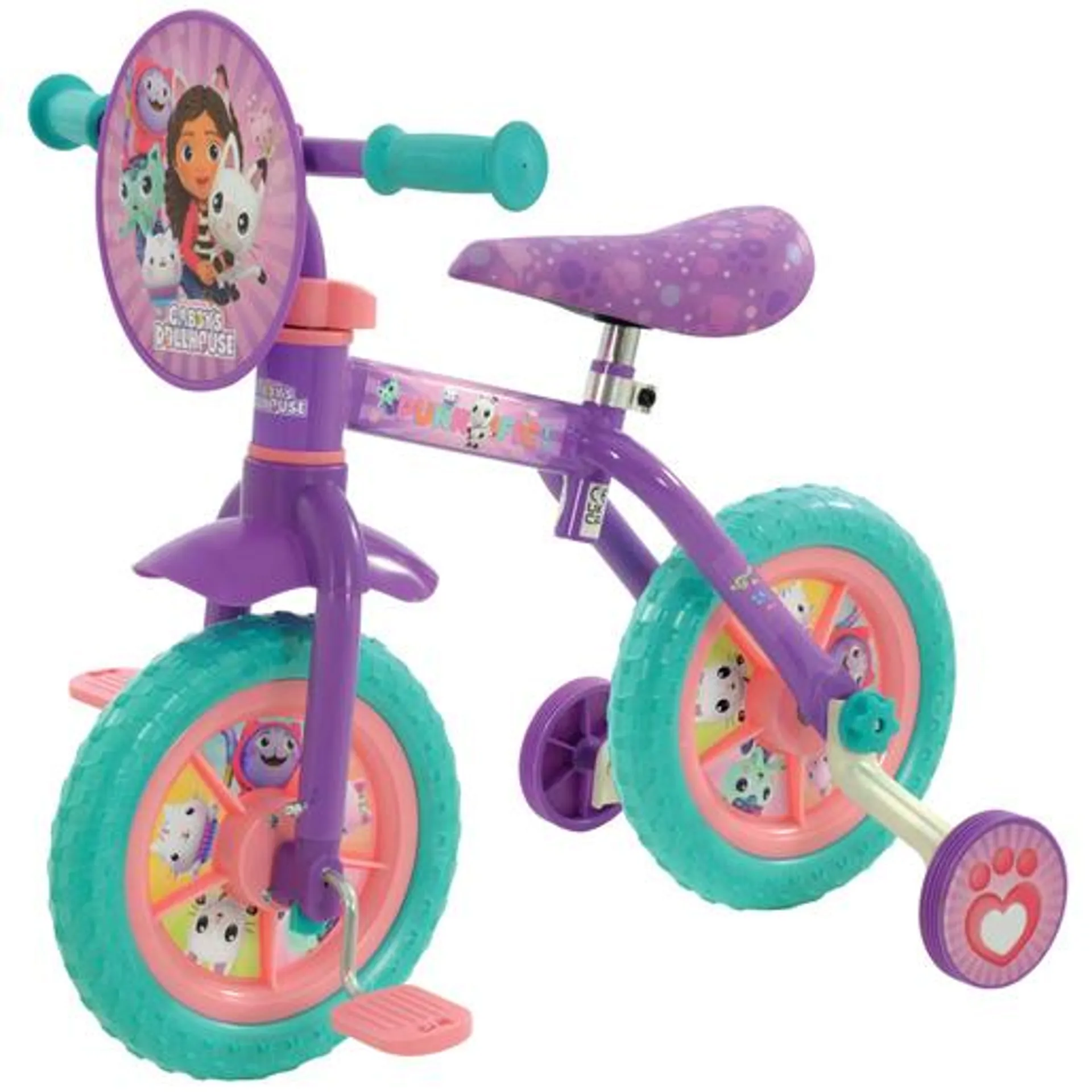 Gabby's Dollhouse 2-in-1 10" Training Bike