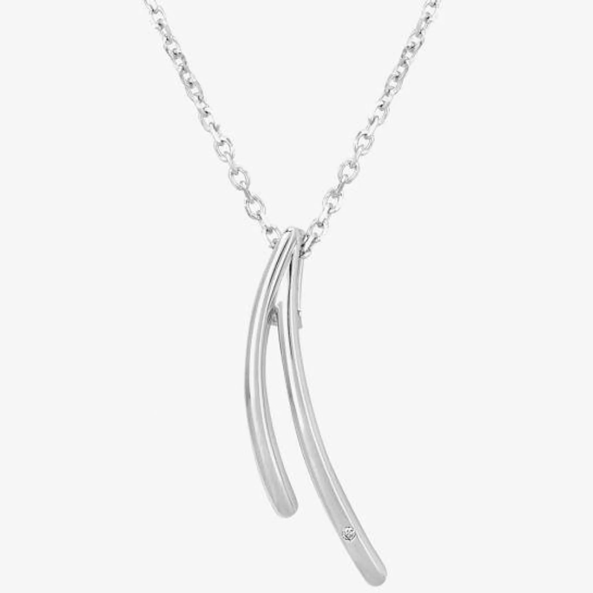 Silver Sparkle Silver V-Link Pendant P3291C(T)