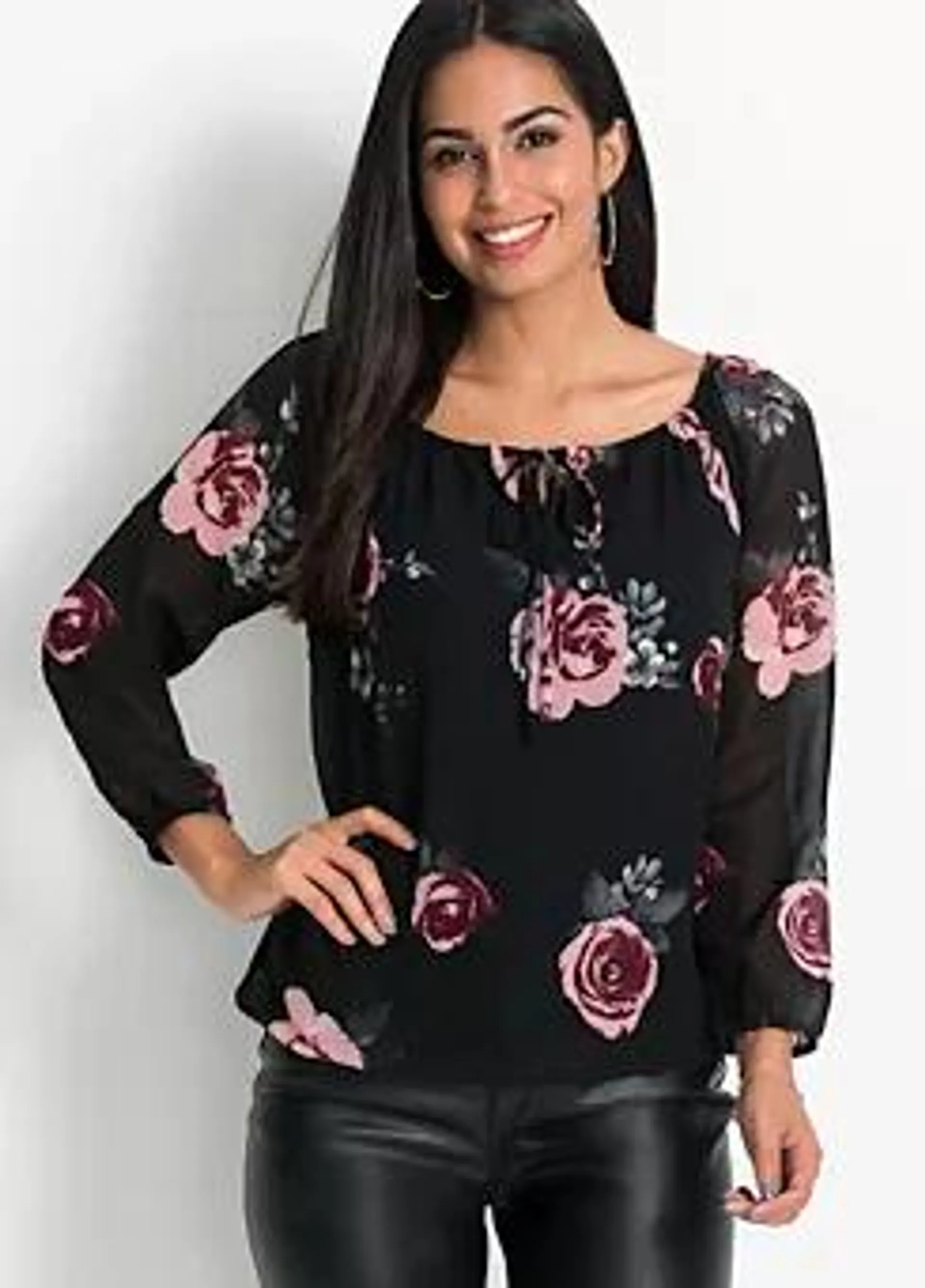 Rose Print Blouse