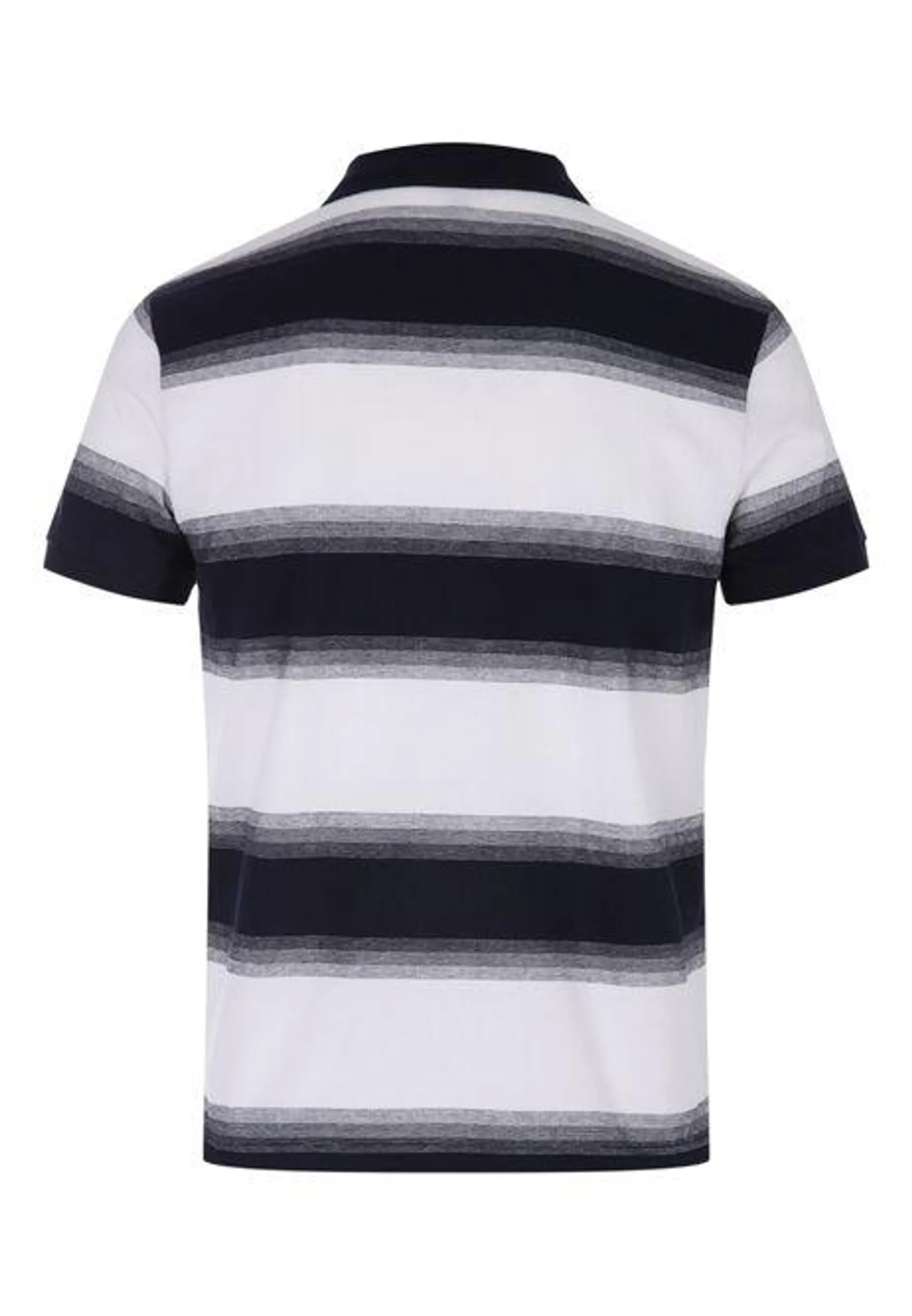 Mens Navy and White Stripe Polo Shirt