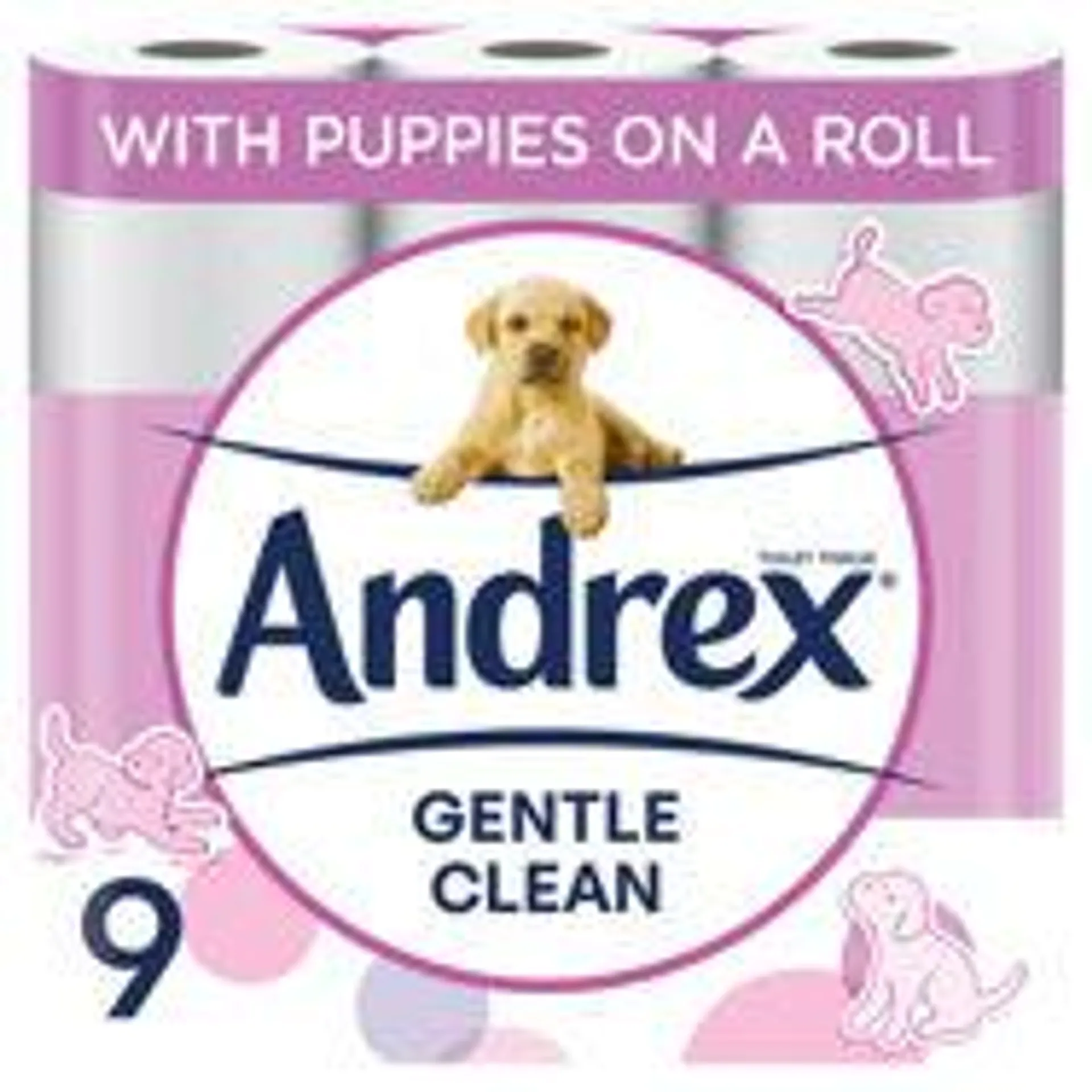 Andrex Gentle Clean Toilet Tissue, 9 Rolls