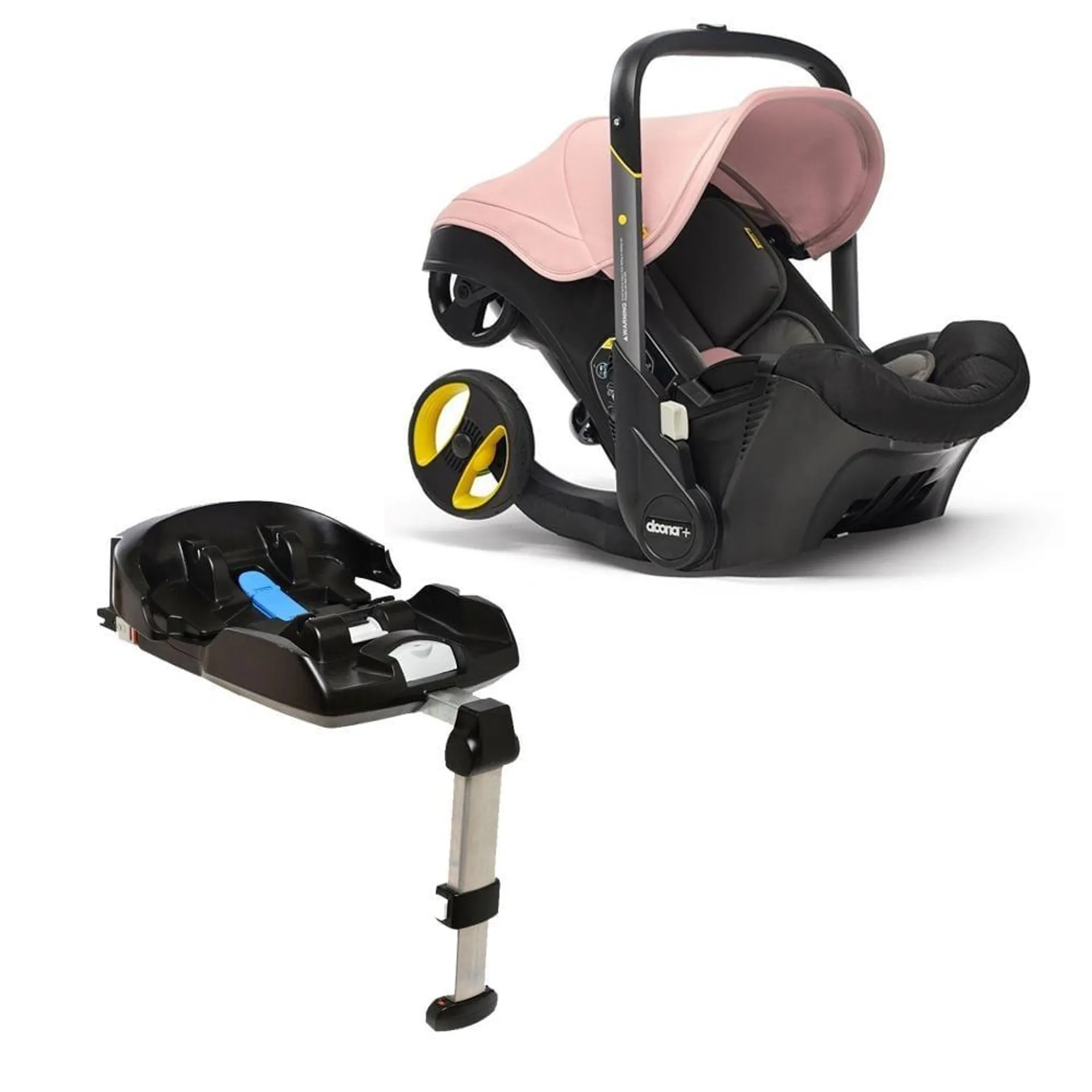 Doona+ Car Seat Stroller Blush Pink with ISOFIX Base