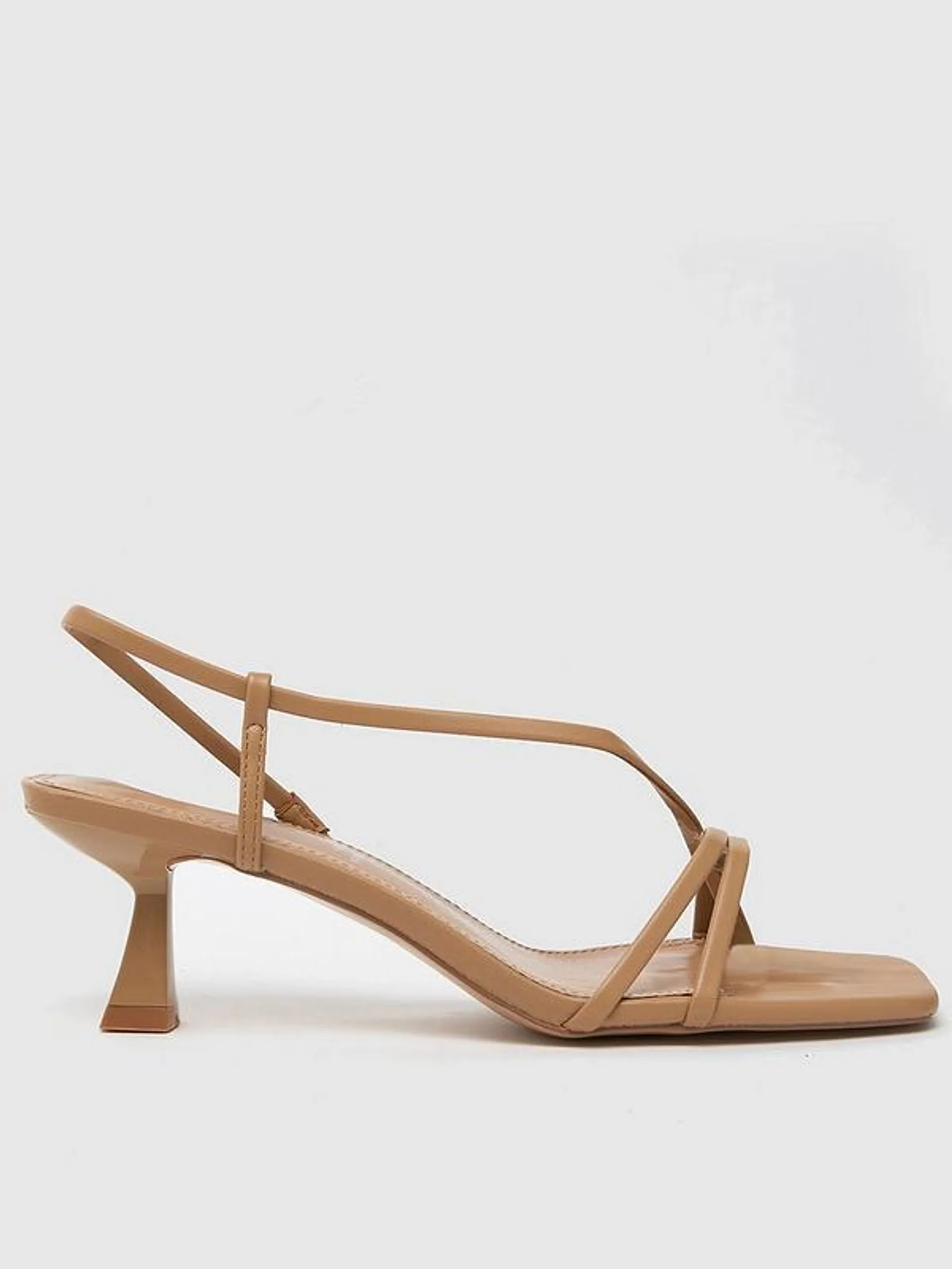 Sora Toe Post Mid Heel Sandal - Natural