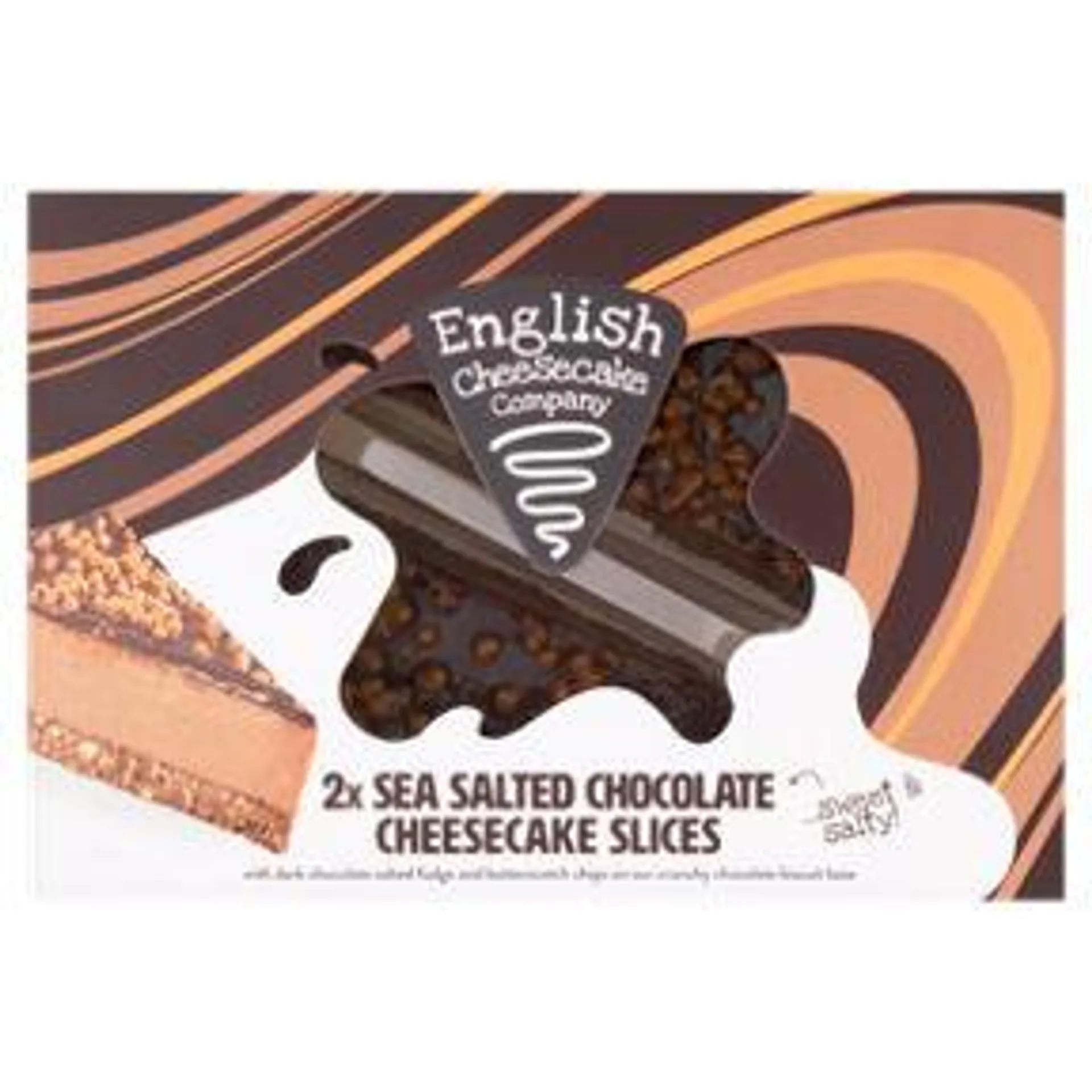 English Cheesecake Company 2 Sea Salted Chocolate Cheesecake Slices 214g