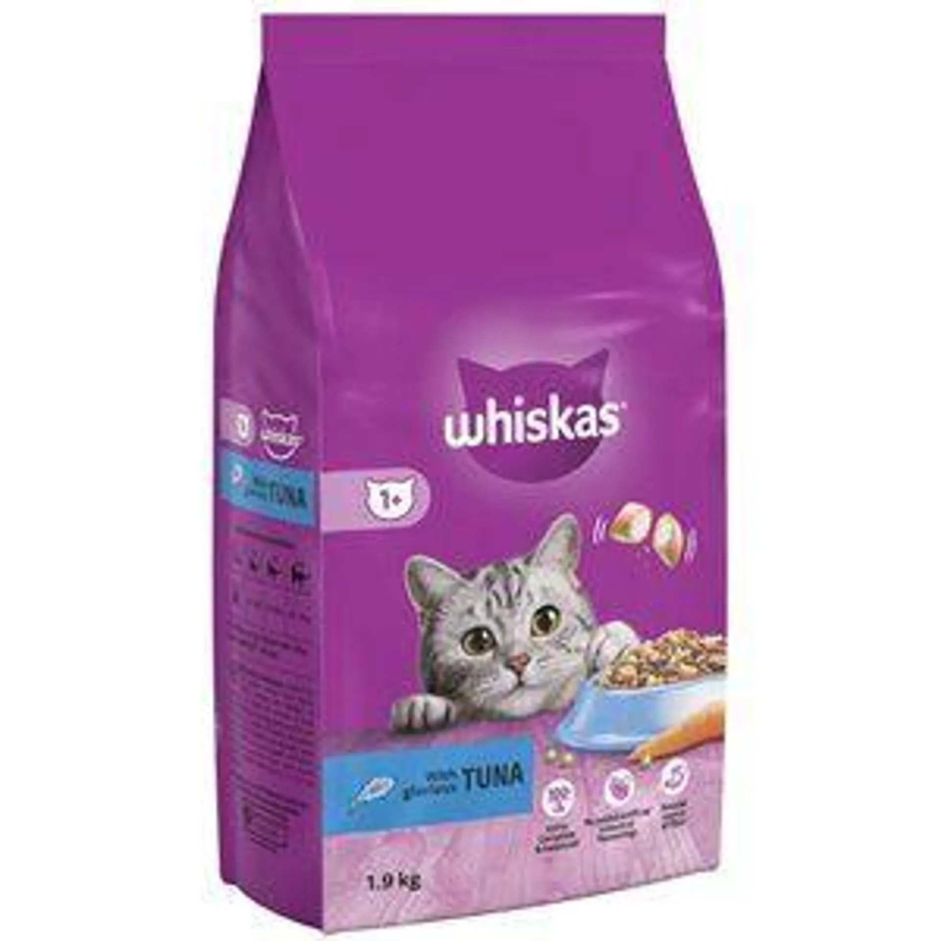 Whiskas 1+ Cat Complete Dry With Tuna - 1.9Kg