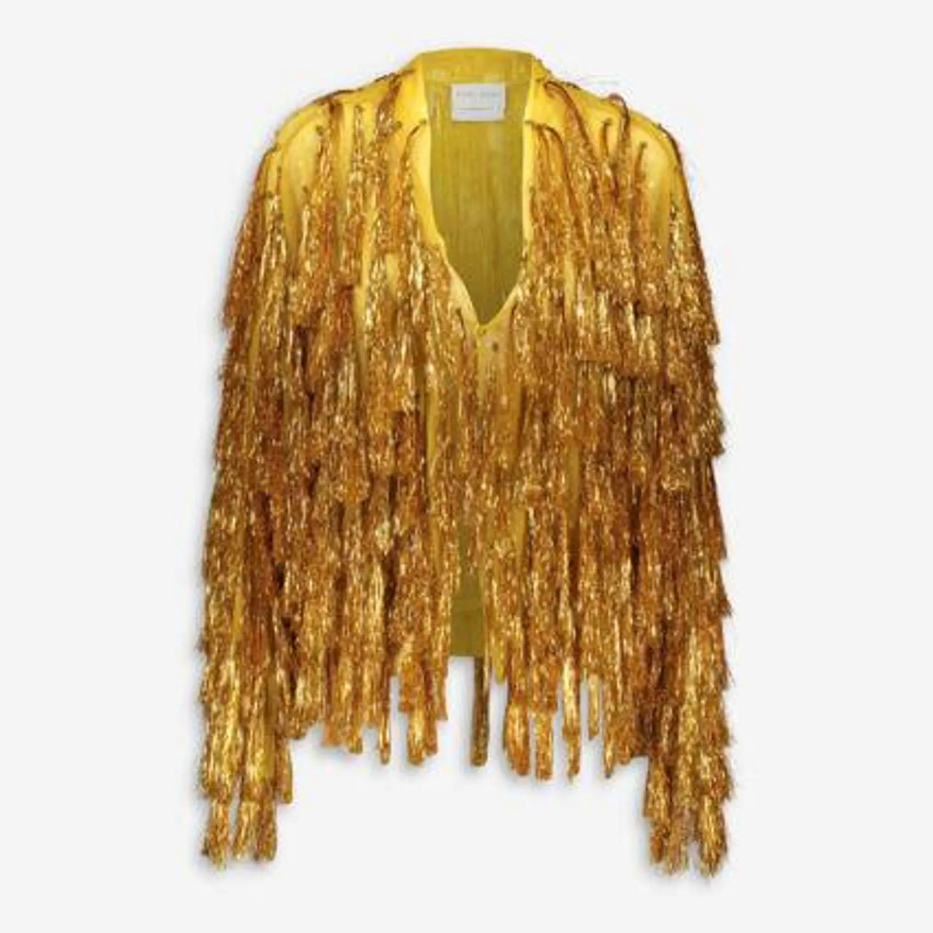 Gold Metallic Tassel Fringed Jacket