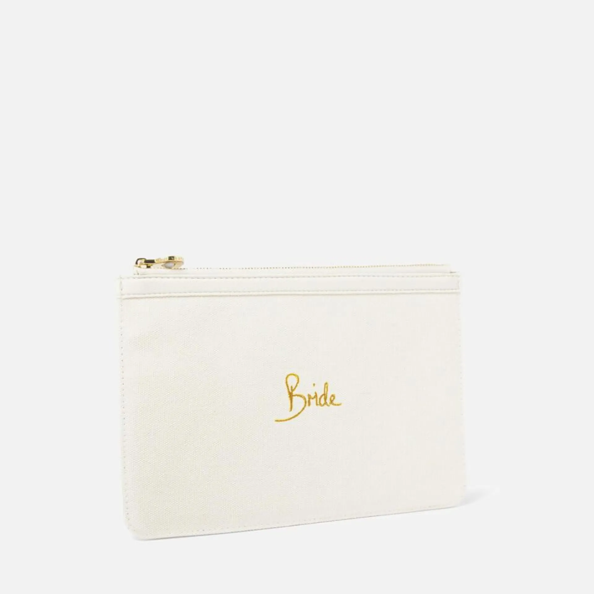 Katie Loxton Bridal Embroidered Bride Canvas Pouch