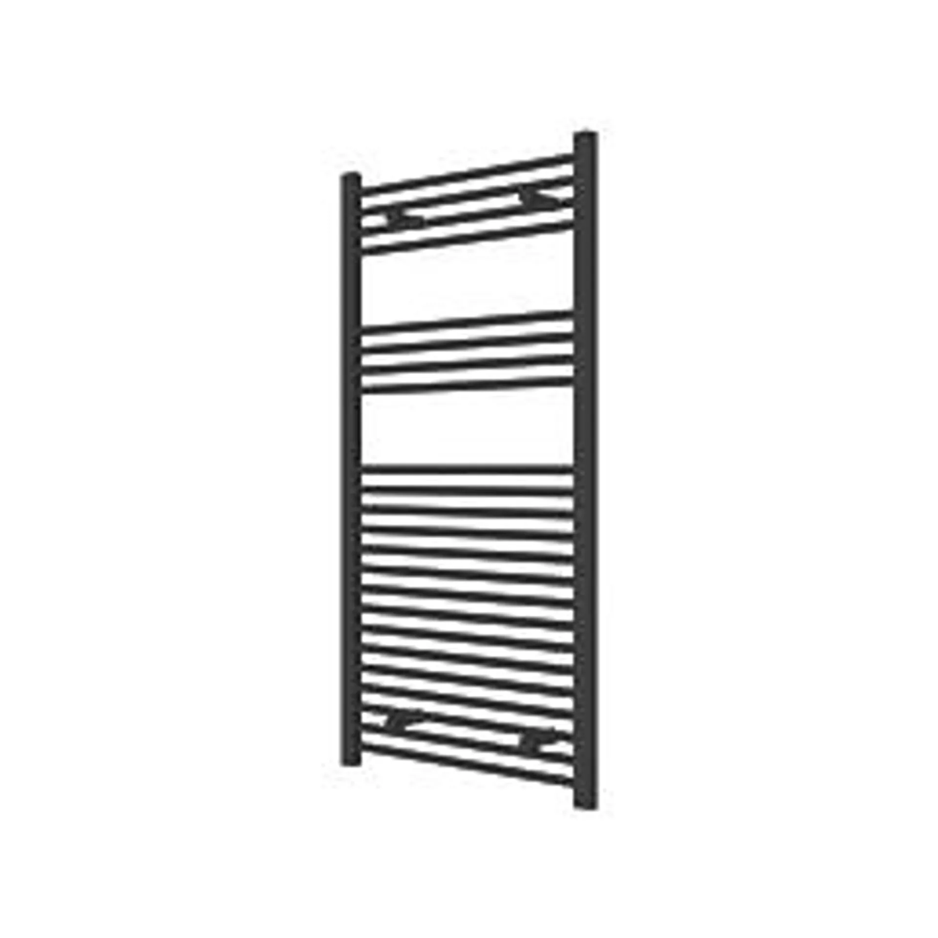 Flomasta 1200mm x 600mm 2101BTU Black Flat Towel Radiator