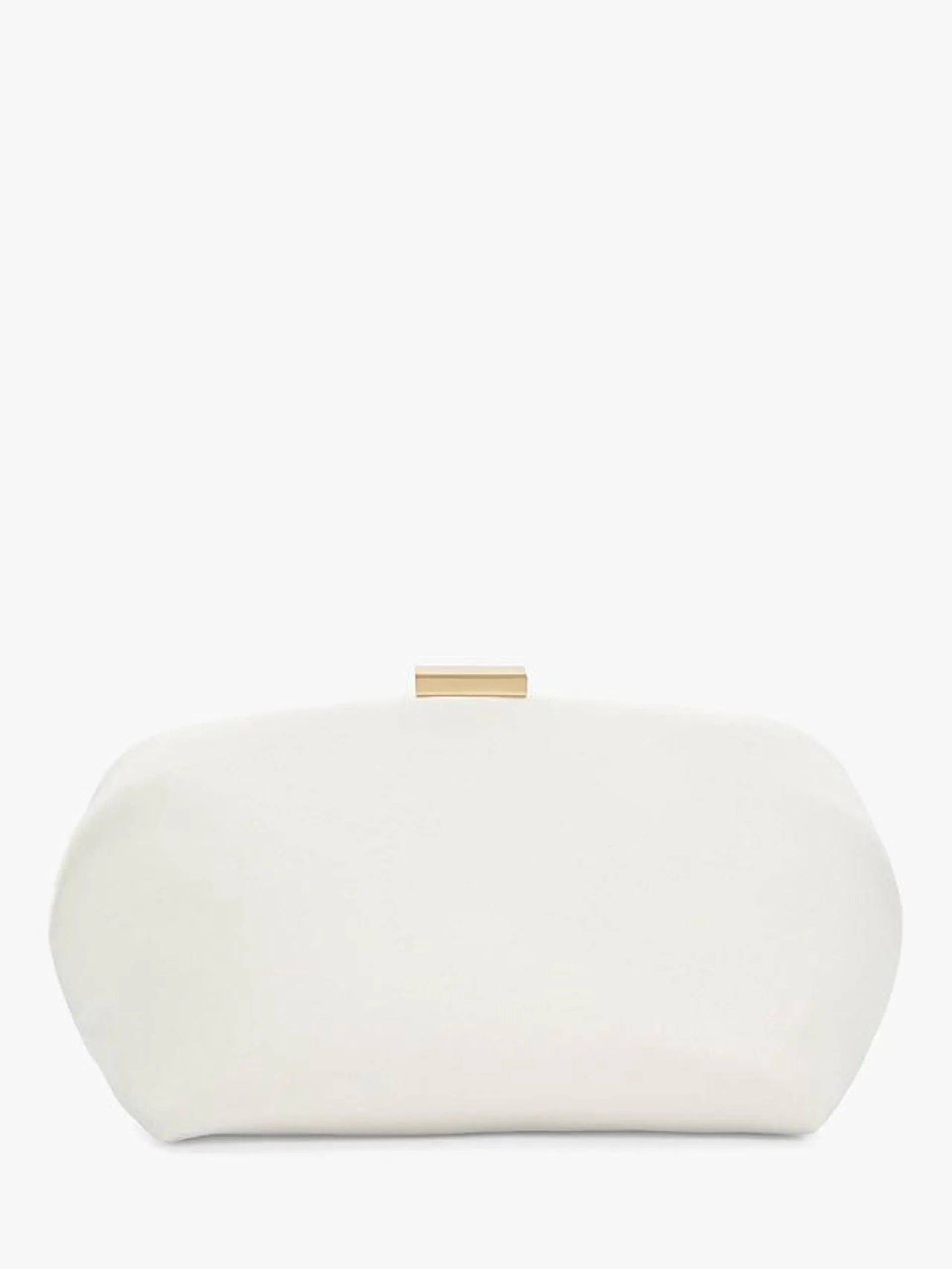 Dune Expect Cube Clasp Clutch Bag, White