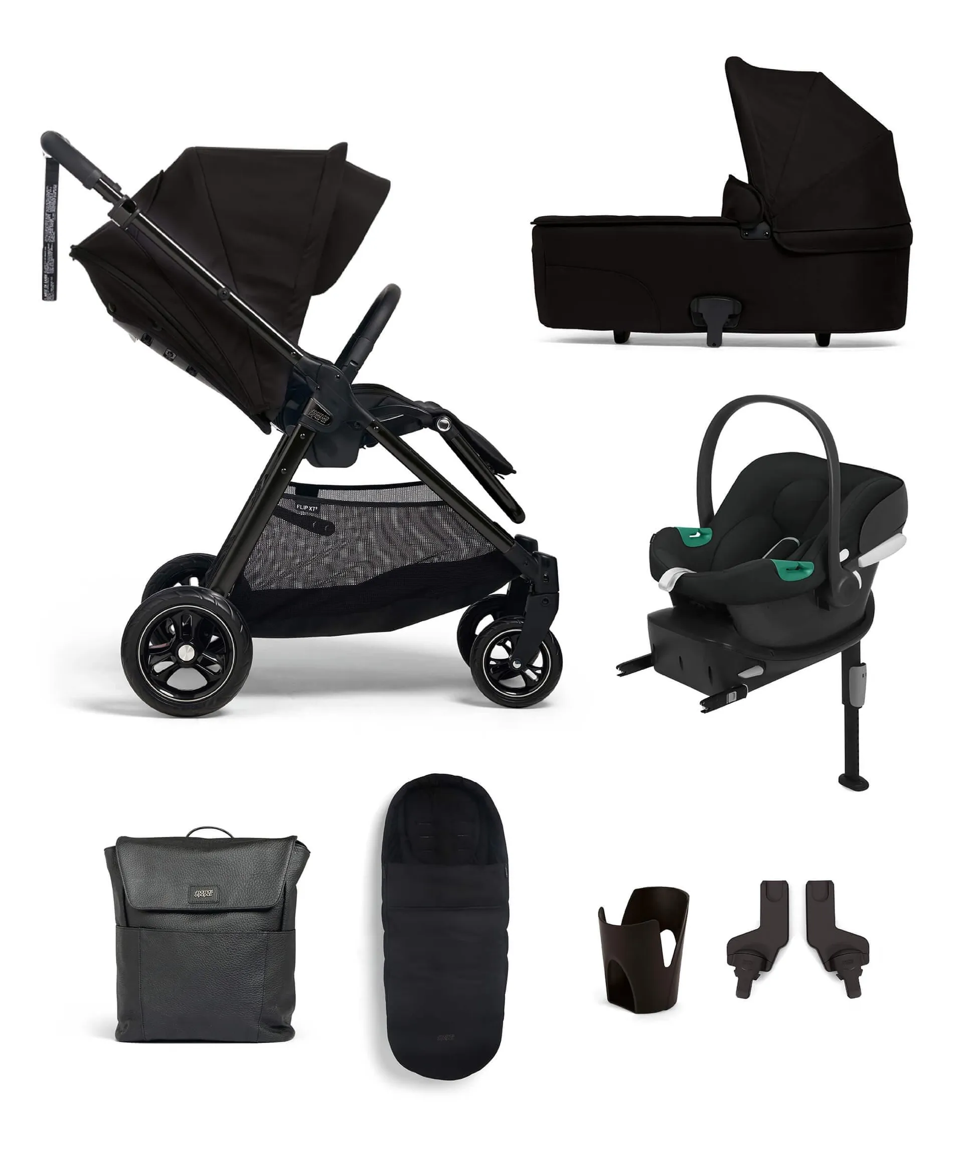 Flip XT³ Pushchair Complete Bundle with Cybex Aton B2 Car Seat & Base (7 Pieces) - Ink