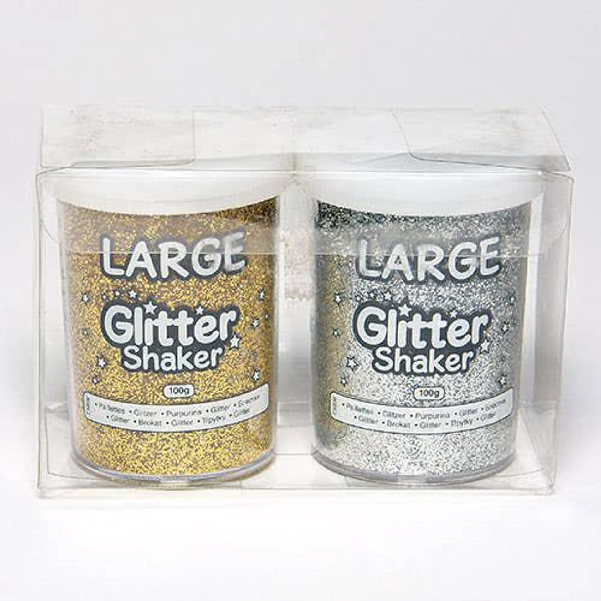 Gold & Silver Large Glitter Shakers