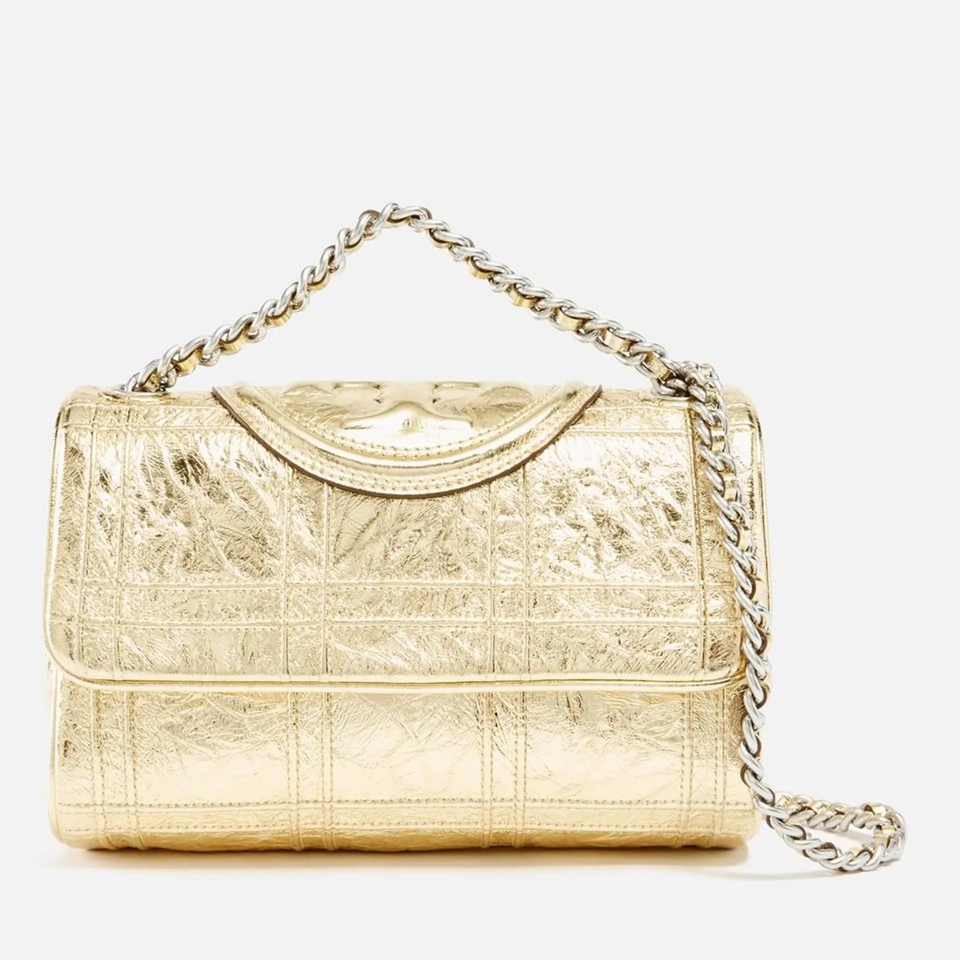 Tory Burch Fleming Textured Leather Shoulder Bag