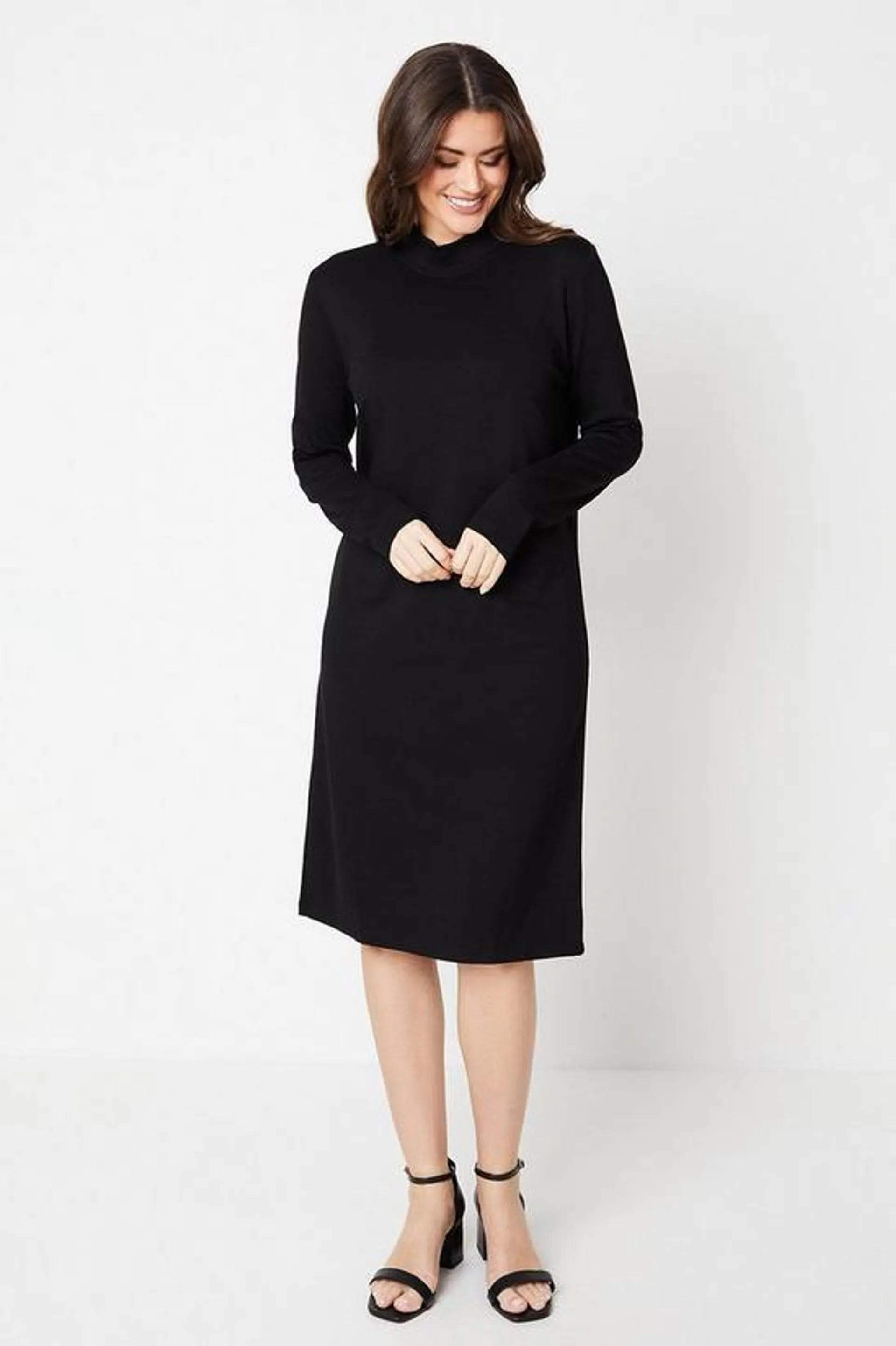 Tall Ponte High Neck Dress