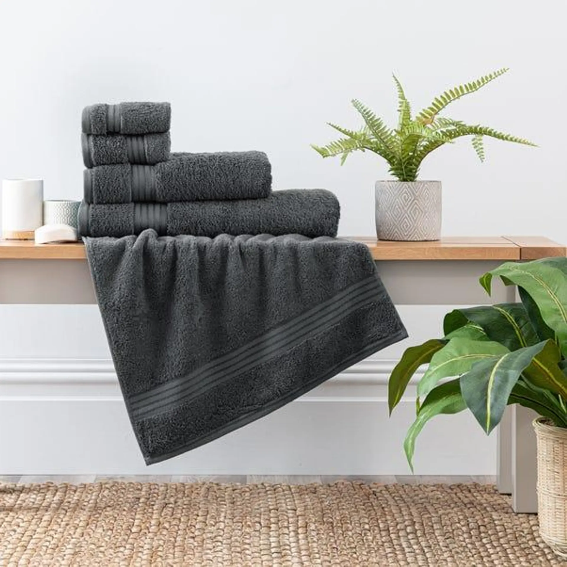 Charcoal Egyptian Cotton Towel