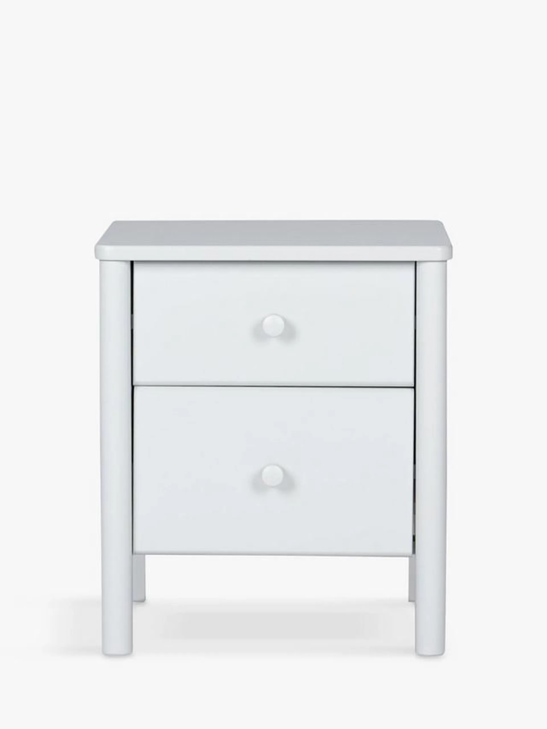 Spindle 2 Drawer Bedside Table, Grey