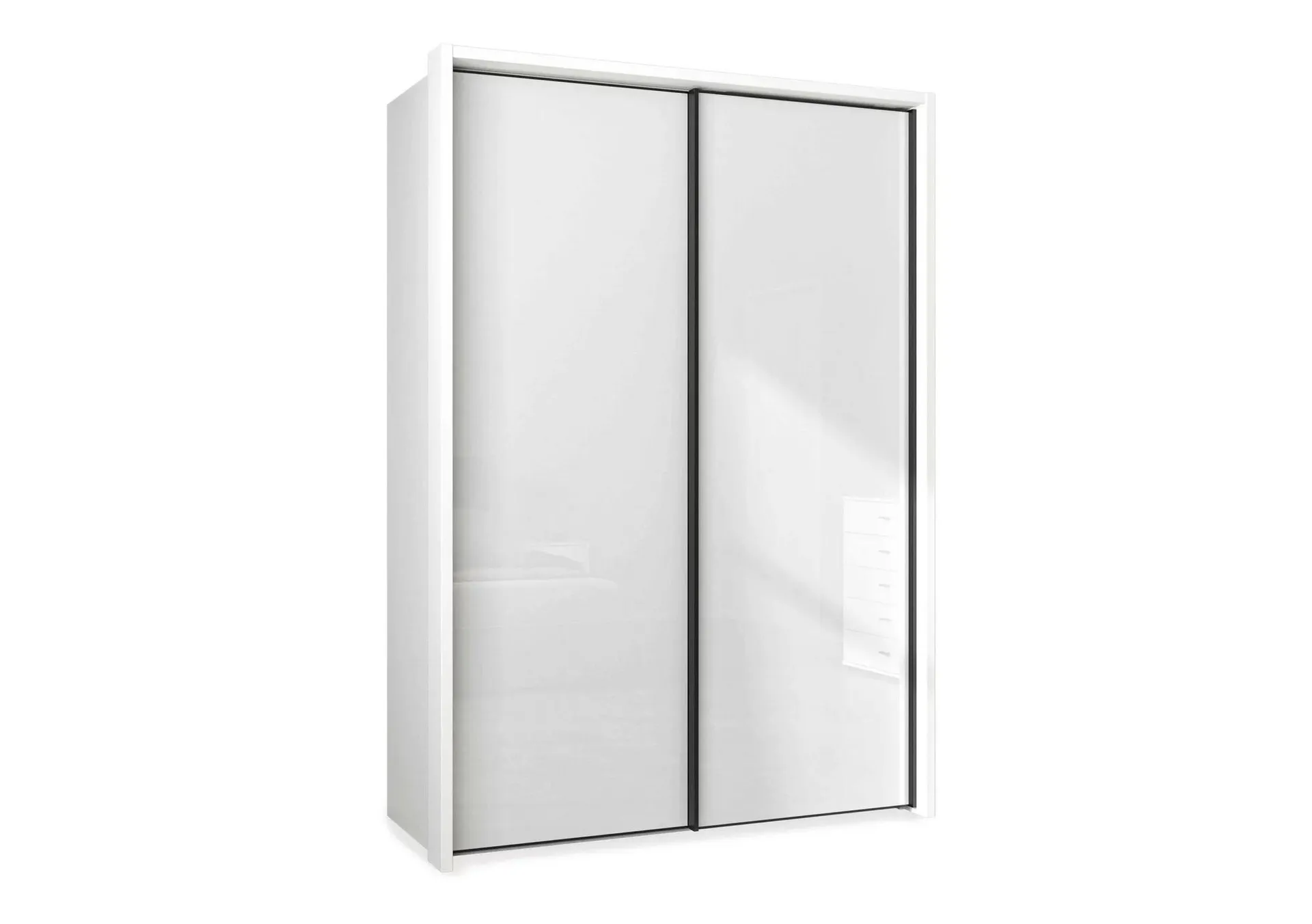 Dallas 160cm 2 Door Sliding Glass Wardrobe