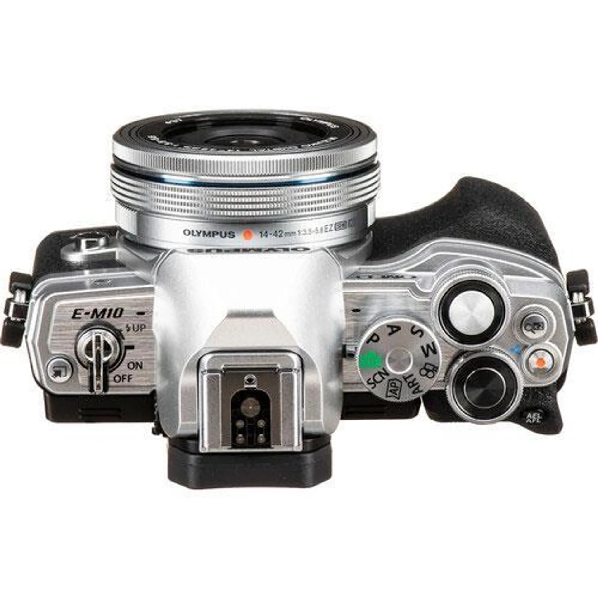 OM System OM-D E-M10 Mark IV Mirrorless Camera in Silver with 14-42mm F/3.5-5.6 Lens