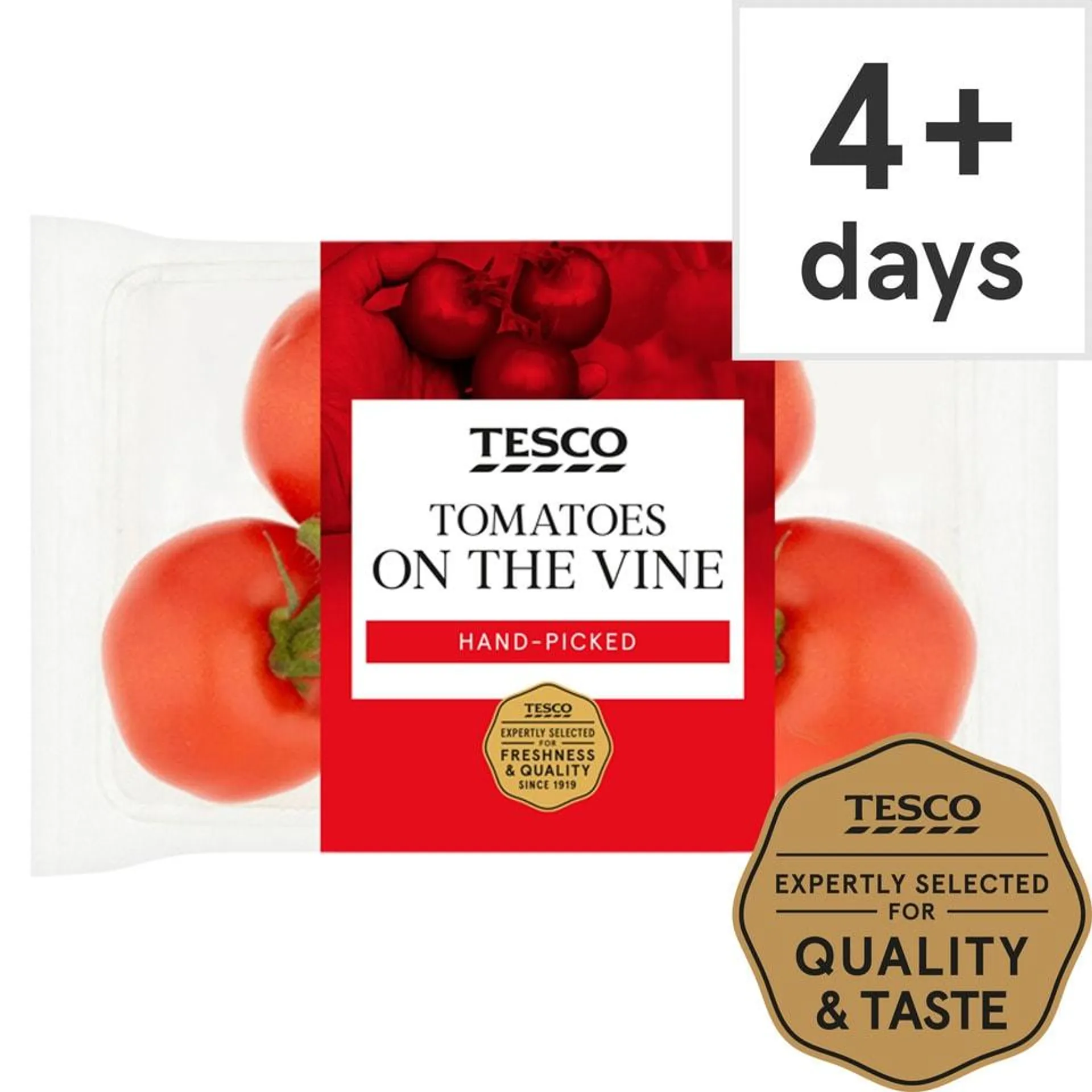 Tesco Tomatoes On The Vine 500G