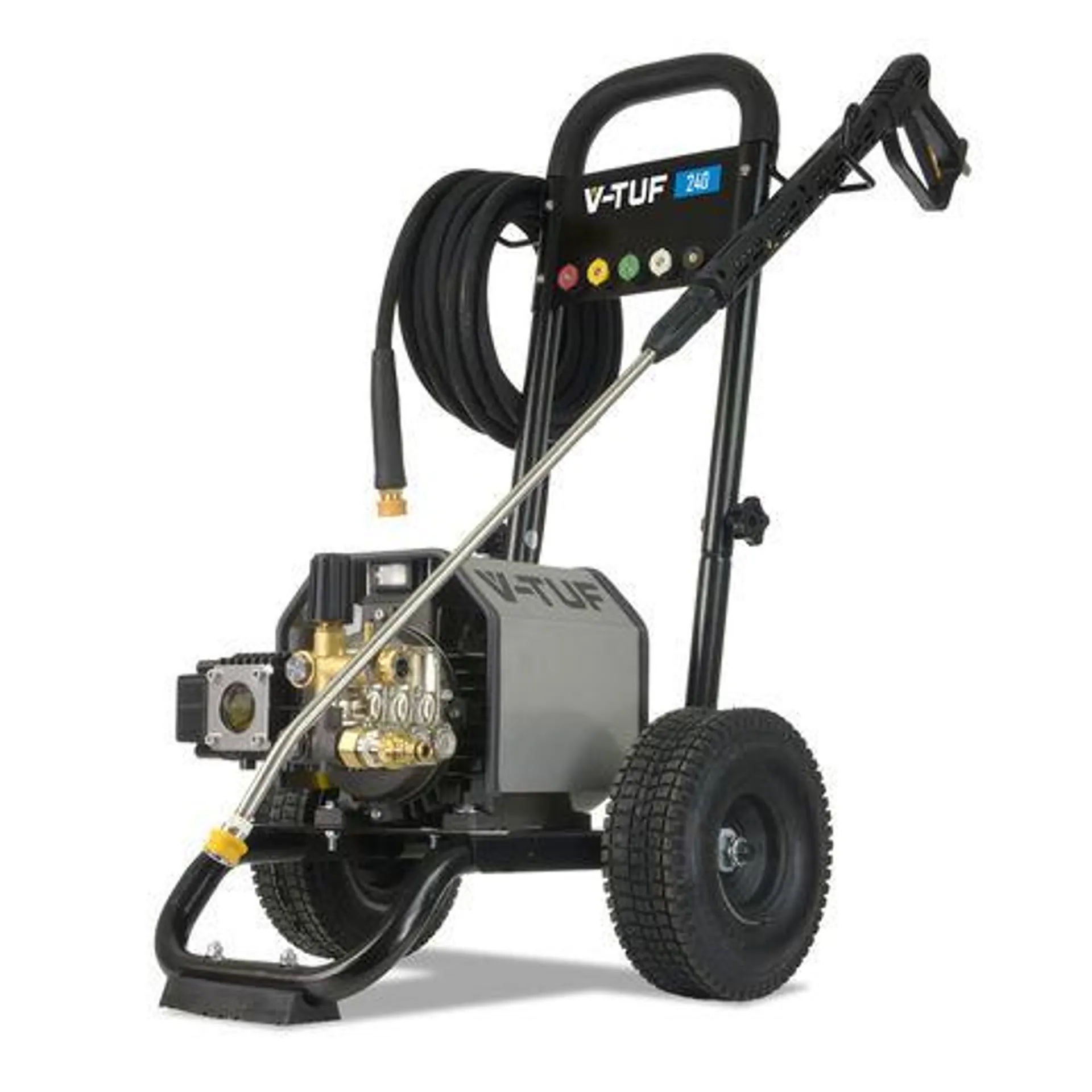 V-TUF VTUF240T - 1450psi, 100Bar, 12L/min (TOTAL STOP) Industrial Mobile Electric Pressure Washer (230V)