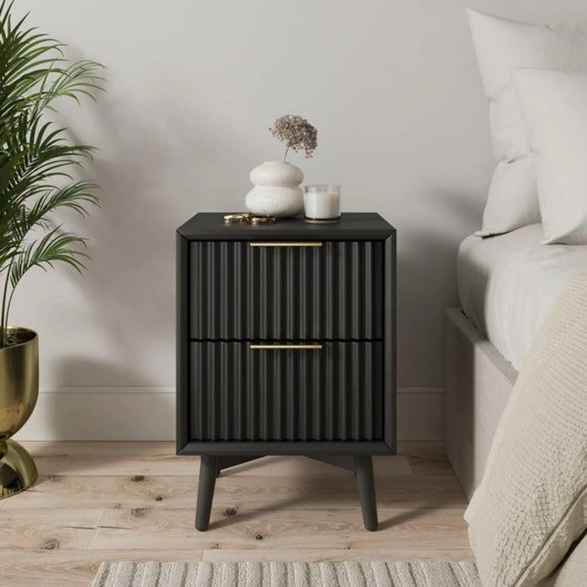 Neena 2 Drawer Bedside Table