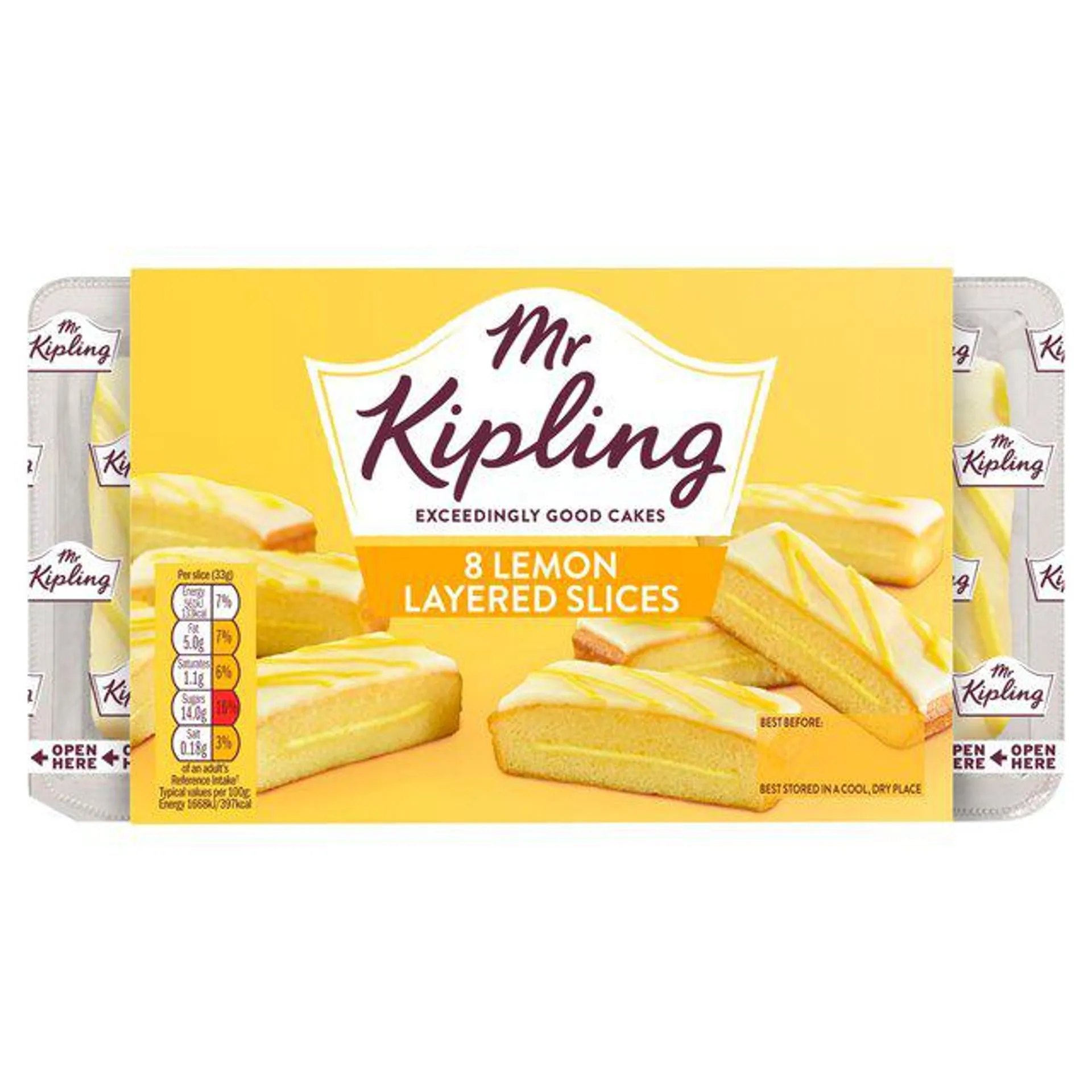 Mr Kipling Lemon Slices 8 per pack