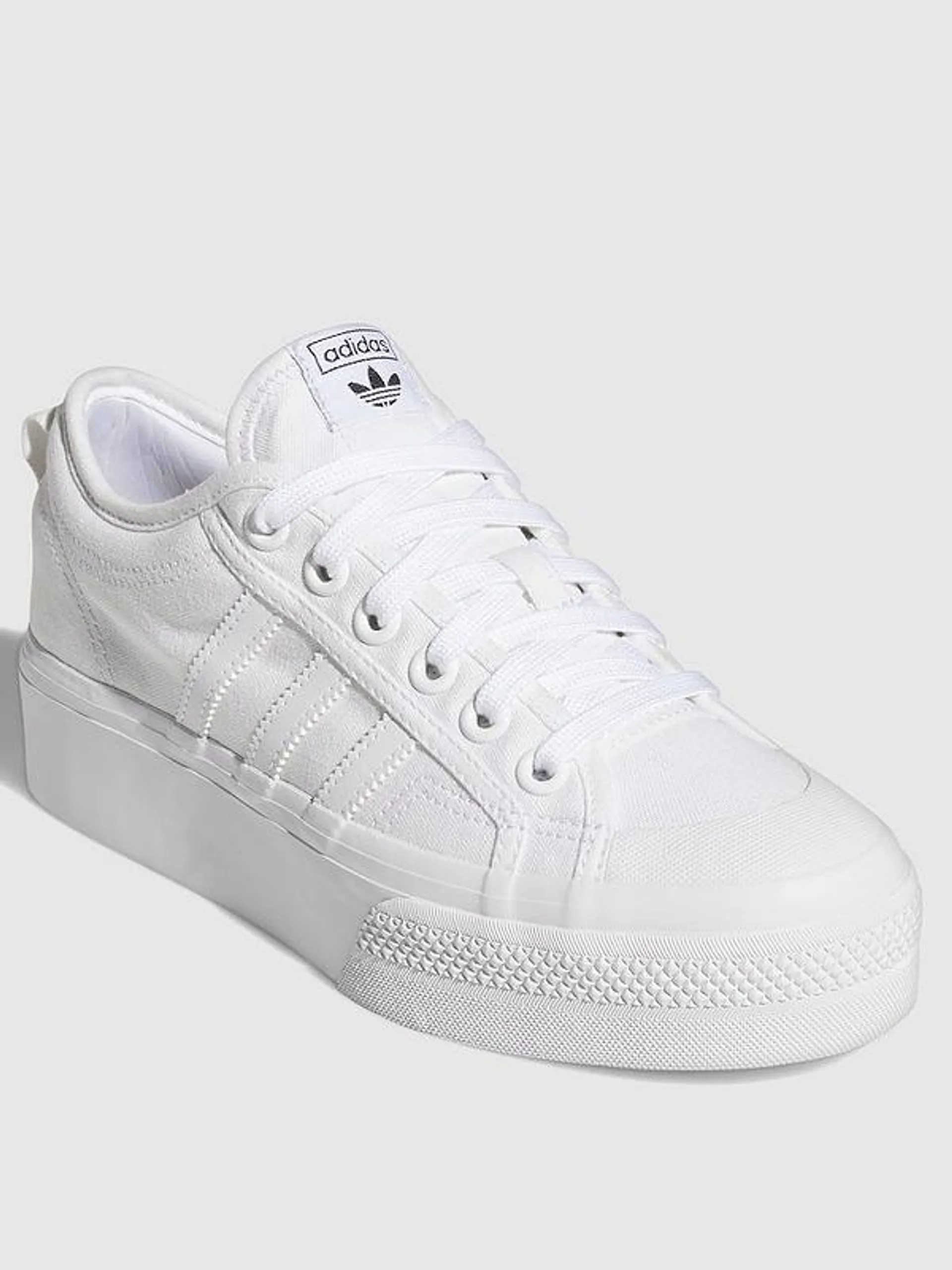 Womens Nizza Platform Trainers - White