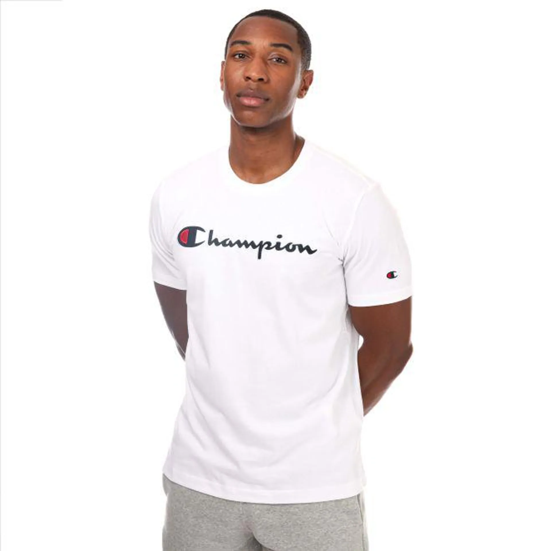 Champion Mens Crew Neck T-Shirt in White