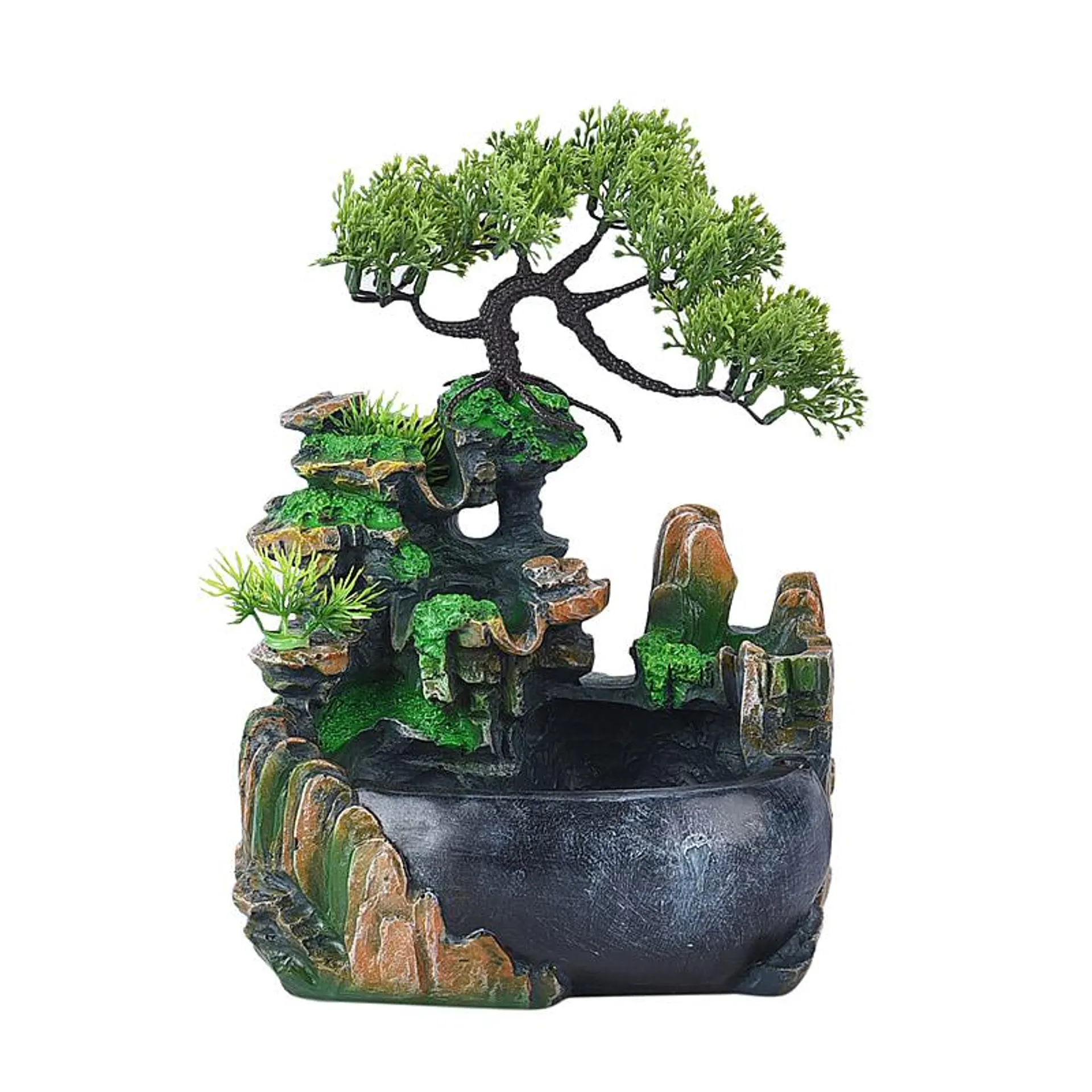 Home Decorative Forest Water Fountain with LED Light and Smoke A