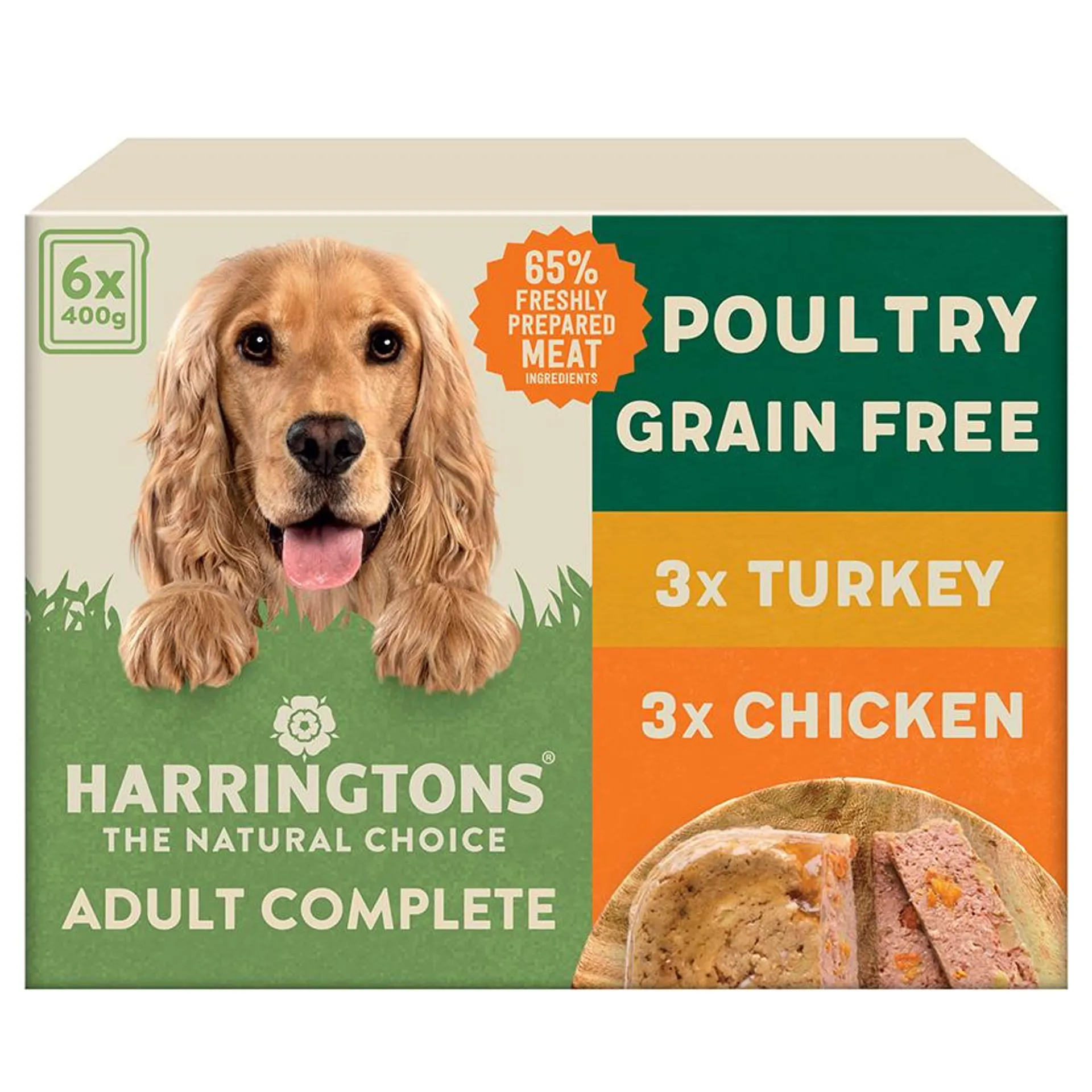 Harringtons Grain Free Wet Dog Food Poultry 6x400g